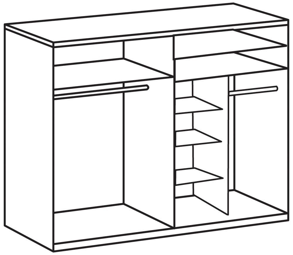 Wimex Schwebetürenschrank Bern Schiebetürenschrank Schrank mit zusätzlicher Innenausstattung, Garderobe