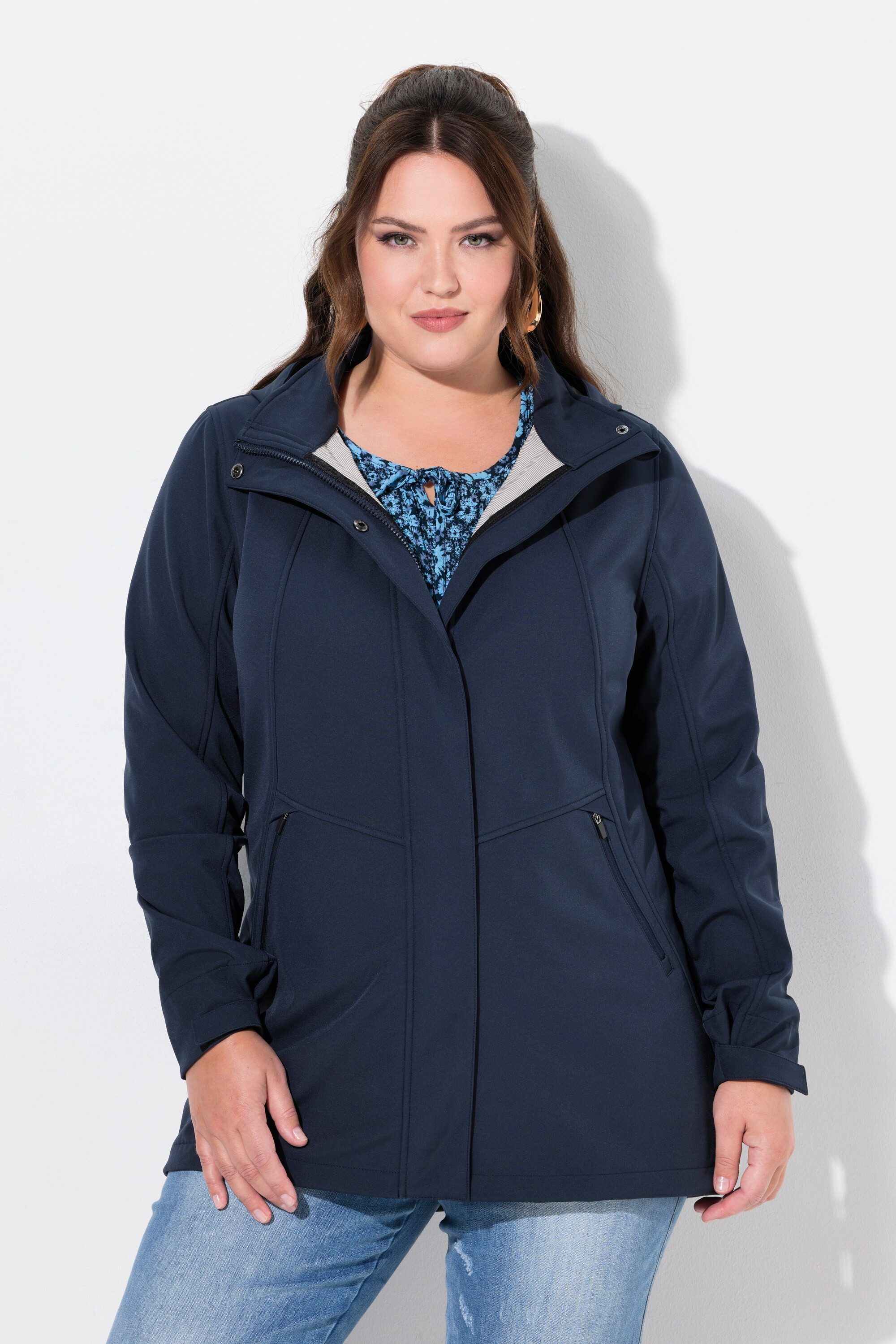 Ulla Popken Softshelljacke HYPRAR Softshell-Longjacke wasserdicht günstig online kaufen