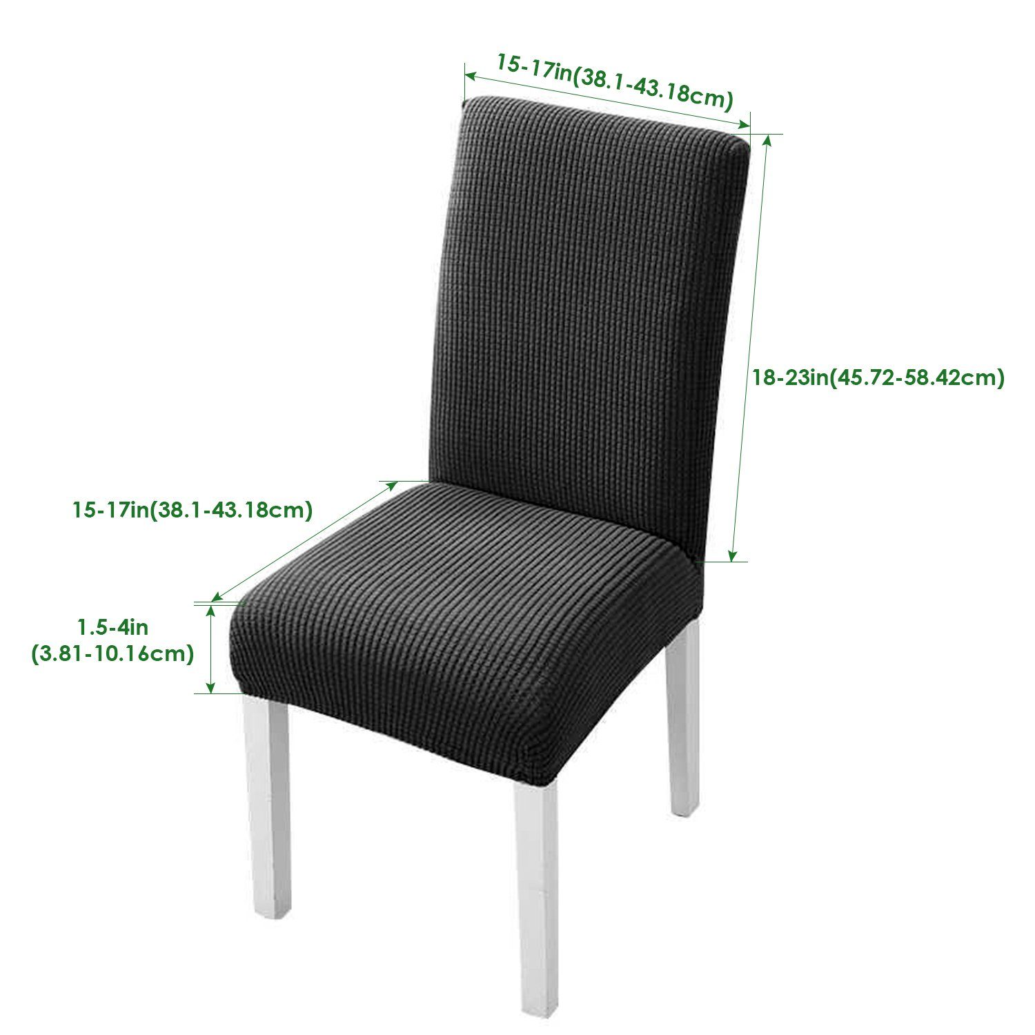Stuhlhussen elastische Waschbar Stuhlbezug Lospitch Schwarz, Stuhlhusse Stretch Stuhlhusse