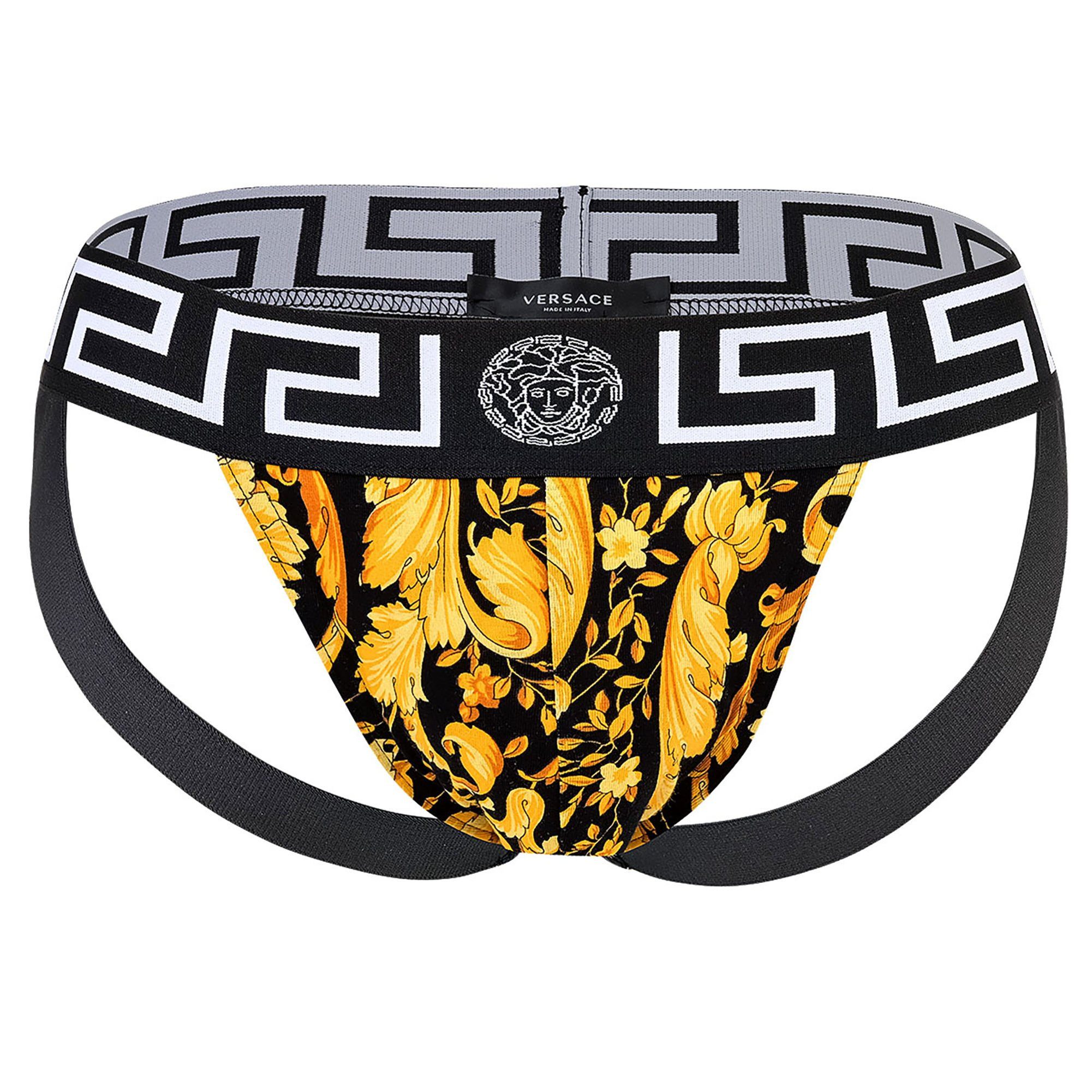 Versace Tanga Herren Jockstrap 1er Pack Baumwolle (Packung, 1er Pack)