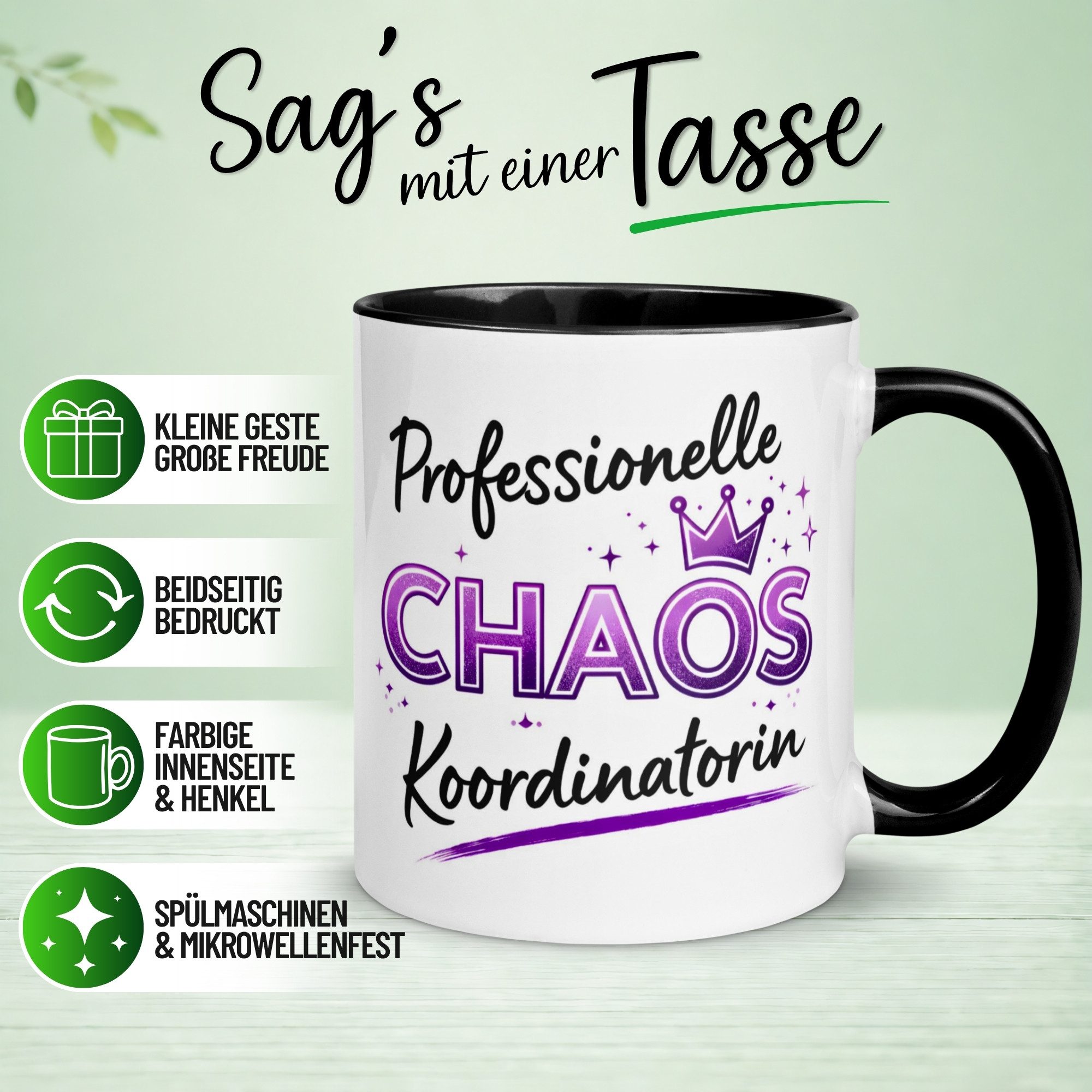 Momentals Tasse Kollegin – Professionelle Chaos Koordinatorin – Beste Arbeitskollegin, Gratis Versand · Links-&Rechtshänder · Spülmaschinenfest