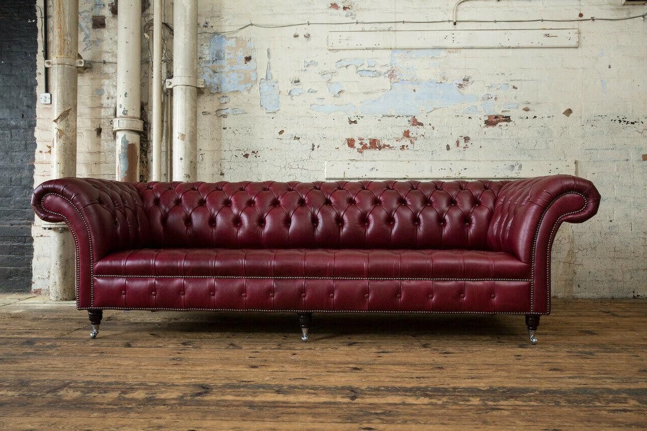 Xlmoebel Chesterfield-Sofa Luxuriöses klassisches Textil-Sofa im Chesterfield-Design für 4, 1 Teile, Hergestellt in Europa