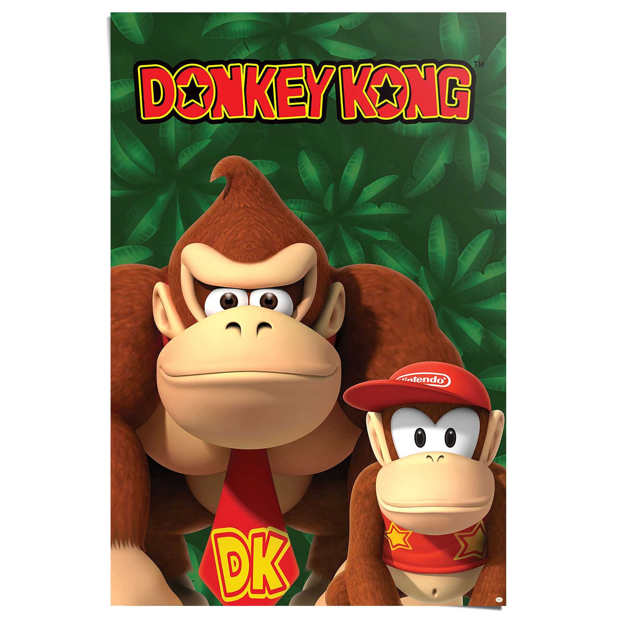 Reinders! Poster Nintendo - Donkey Kong and Diddy Kong, Kinderzimmer - Mehrfarbig - 150 gr. Papier - Games - 61x91,5 cm