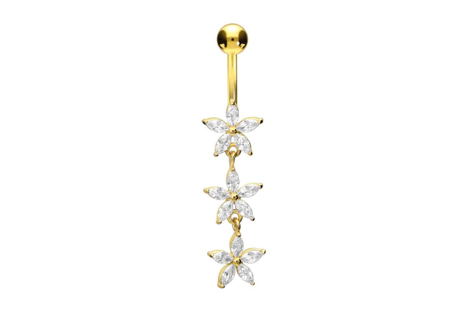 PIERCINGLINE Bauchnabelpiercing Chirurgenstahl Bananabell 3 KLEINE günstig online kaufen