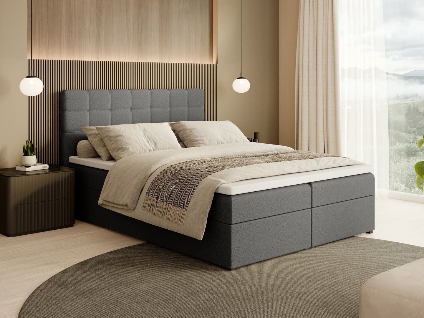 Beautysofa Boxspringbett Kontinentales mit Bettkasten TOPIQ günstig online kaufen