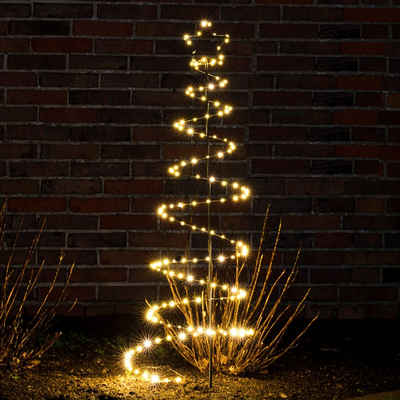 Spetebo Dekobaum LED Metall Weihnachtsbaum schwarz - 180 LED (Packung, 1 St., Lichterbaum), für den Außenbereich geeignet