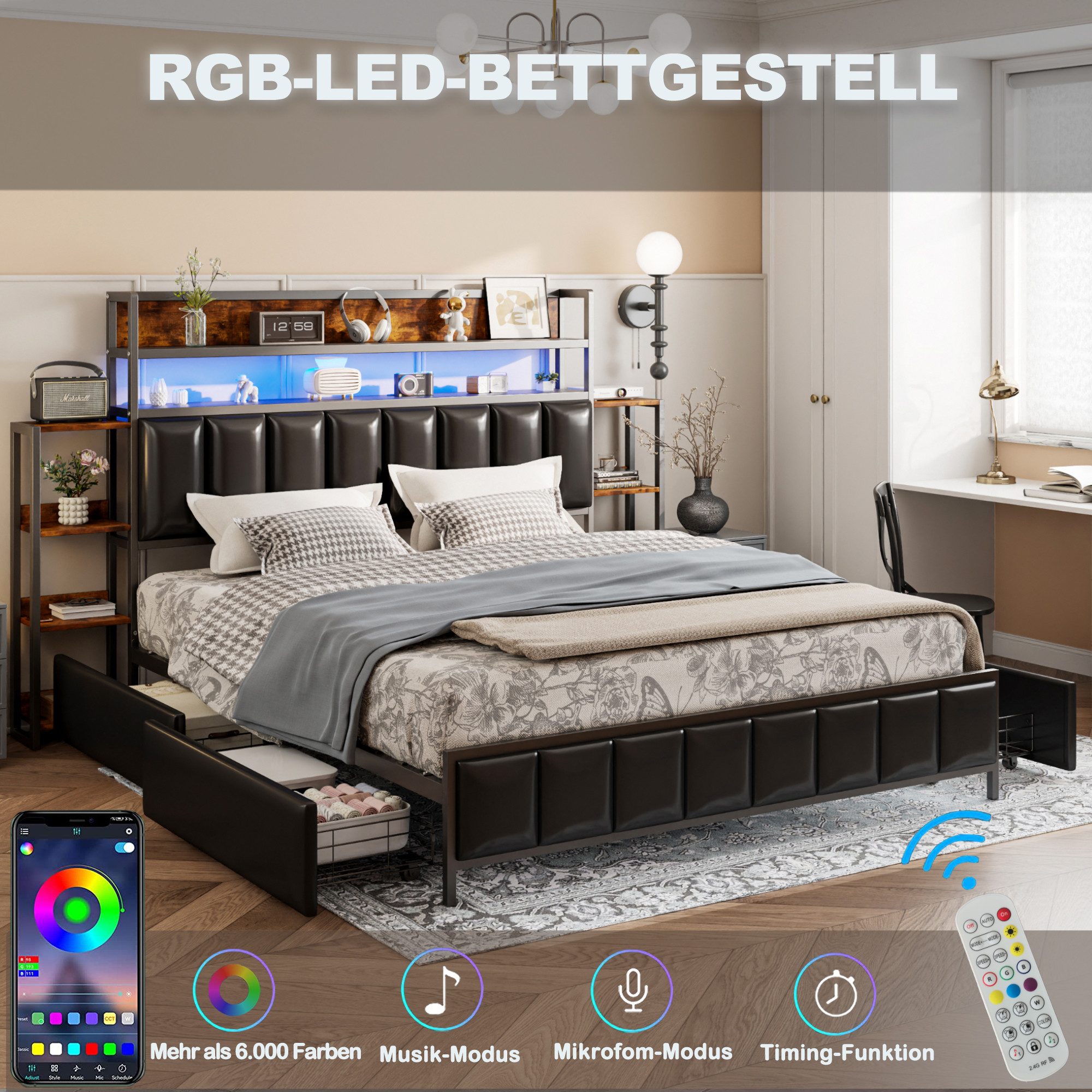 HAUSS SPOLE Polsterbett 140x200 cm mit günstig online kaufen