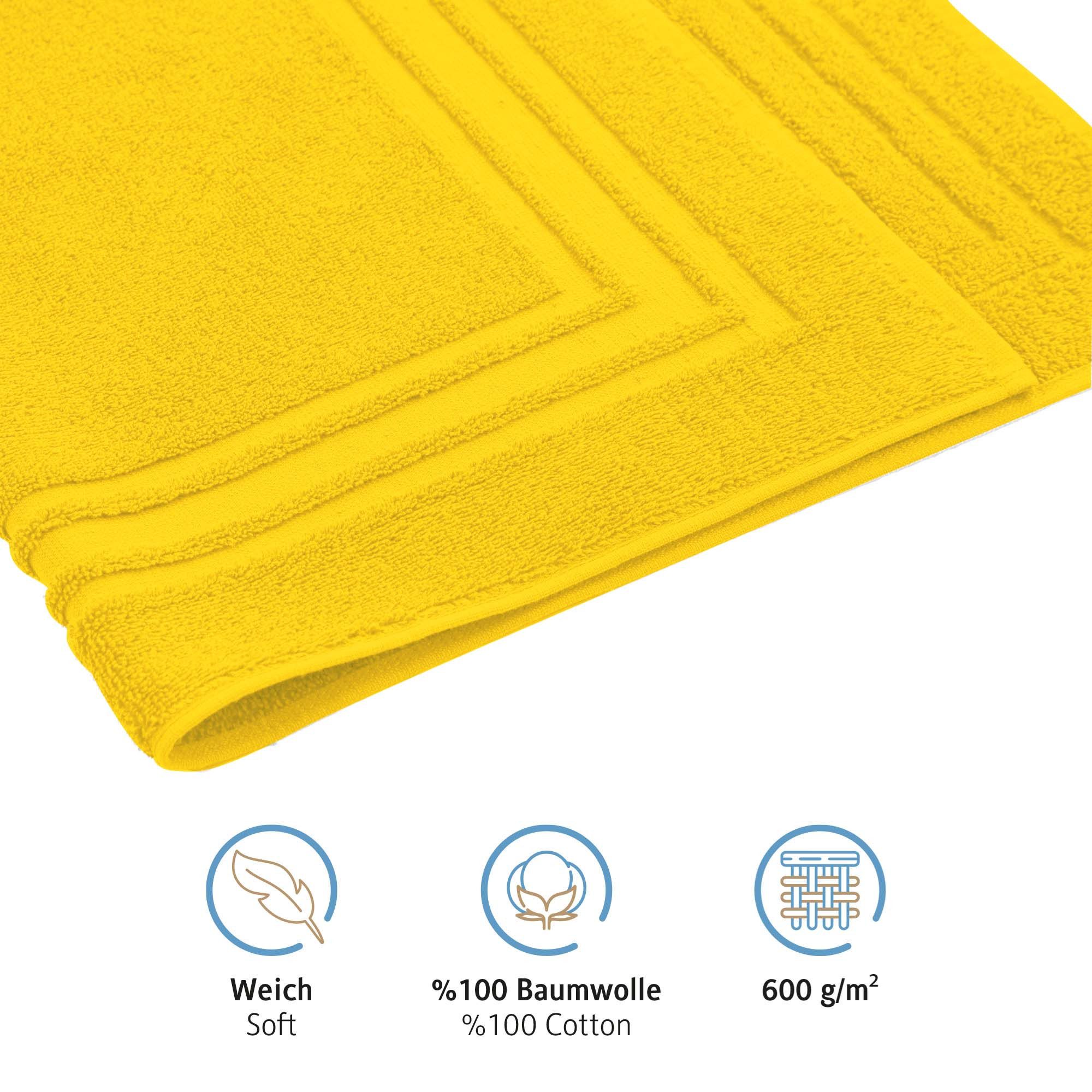 Komfortec Badematte Badvorleger aus 100% Baumwolle, Waschbar Duschmatte, Frottee, Rechteckig, 600 g/m², 2er Set, Saugfähig & Schnelltrocknend
