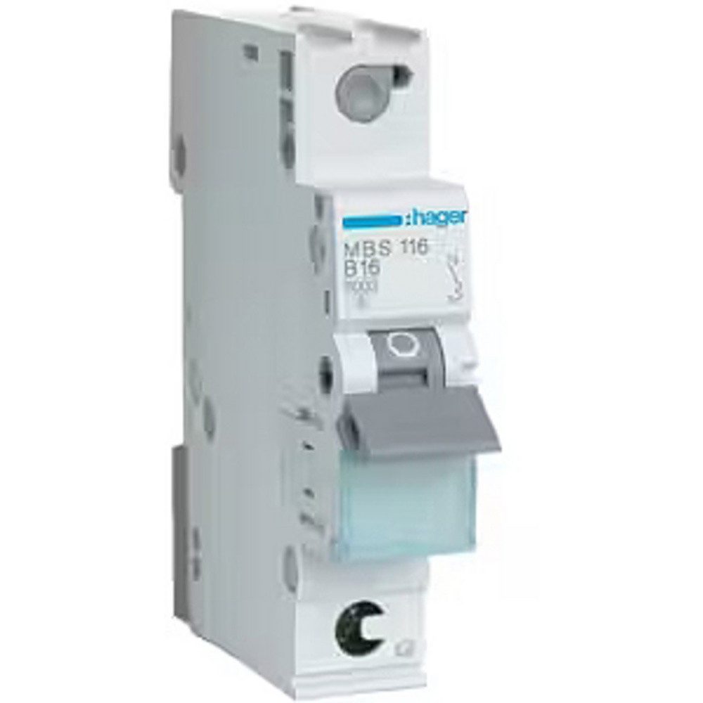 Hager Schalter Hager MBS116 Leitungsschutzschalter 1polig 16 A