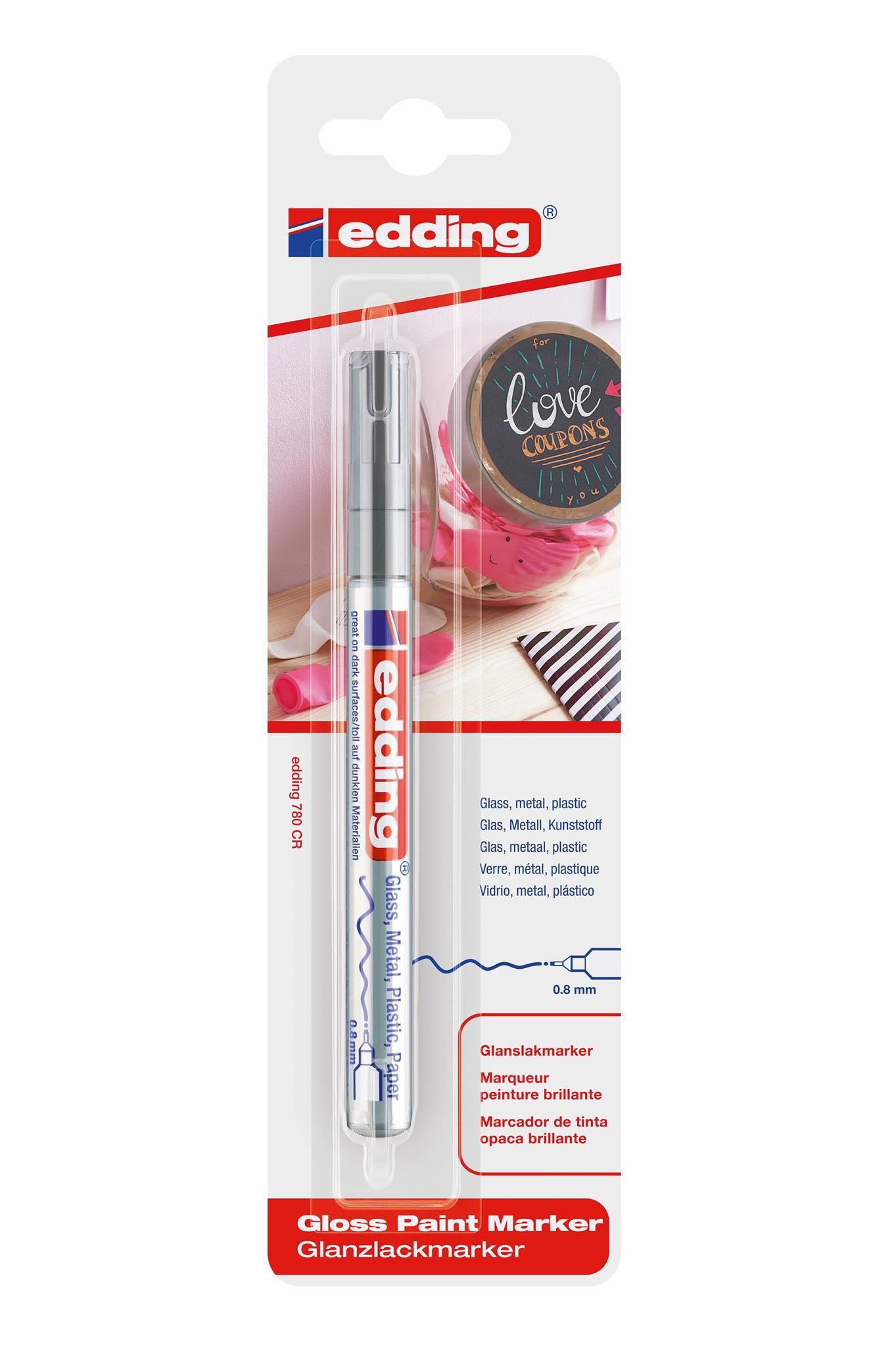 edding Malstift Edding Glanzlackmarker 780 1er-Blister silber