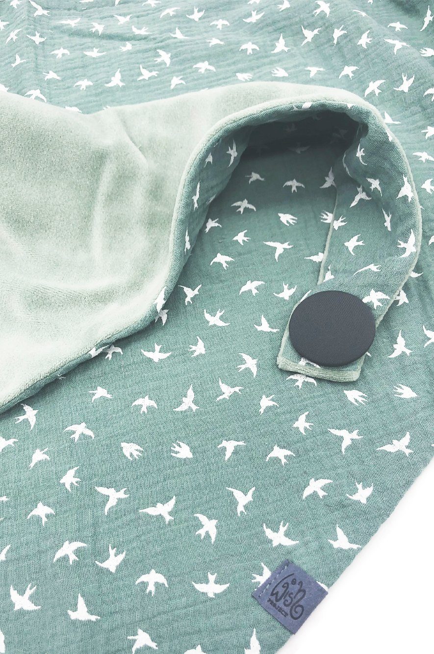 Wishproject® Dreieckstuch Musselin Damen Tuch, Halstuch Eleganter aus Hellgrün Schlauchschal Kapuzenschal, natürlicher in Baumwolle