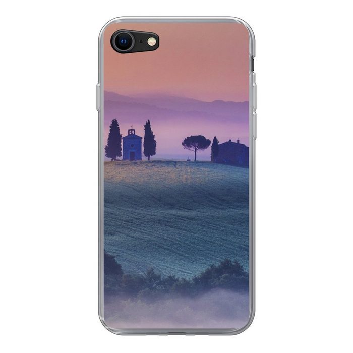 MuchoWow Handyhülle Nebel - Natur - Pastell - Toskana Handyhülle Apple iPhone 7 Smartphone-Bumper Print Handy Schutzhülle