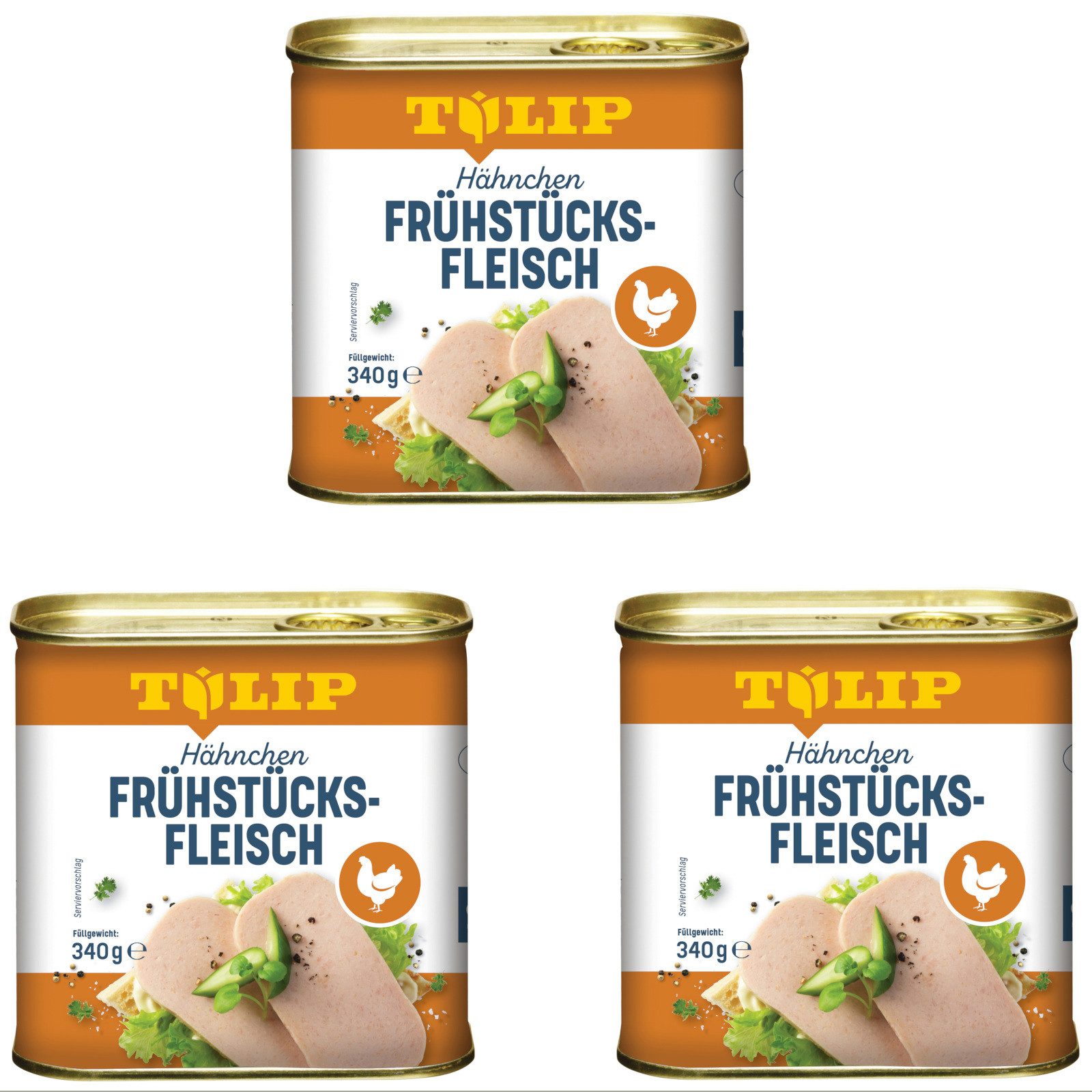 TULIP Wurstkonserve 340g Hähnchen-Frühstücksfleisch Hähnchenfleisch (80), Original Dänische Delikatesse