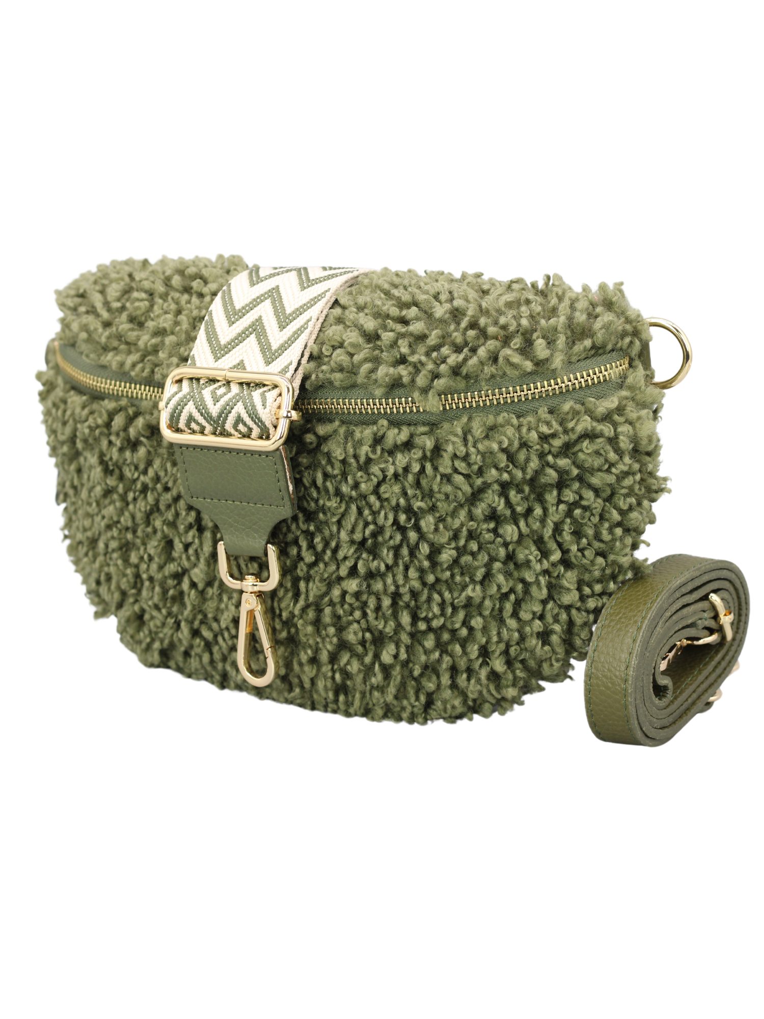 Gürteltasche TEDDY Stylische Bauchtasche mit gemustertem Gürtel
