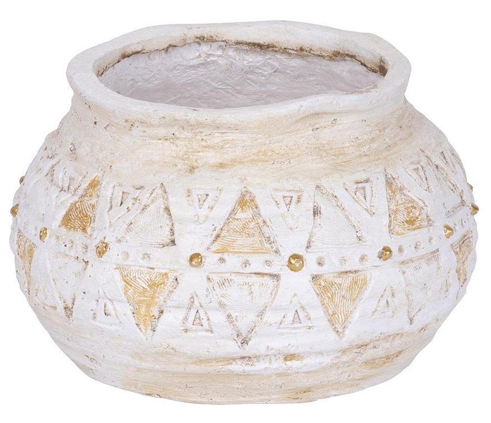 Blütentopf PROREGAL® Blumentopf 36x36x23cm Keramik, mit hellbraun, Mosaik,