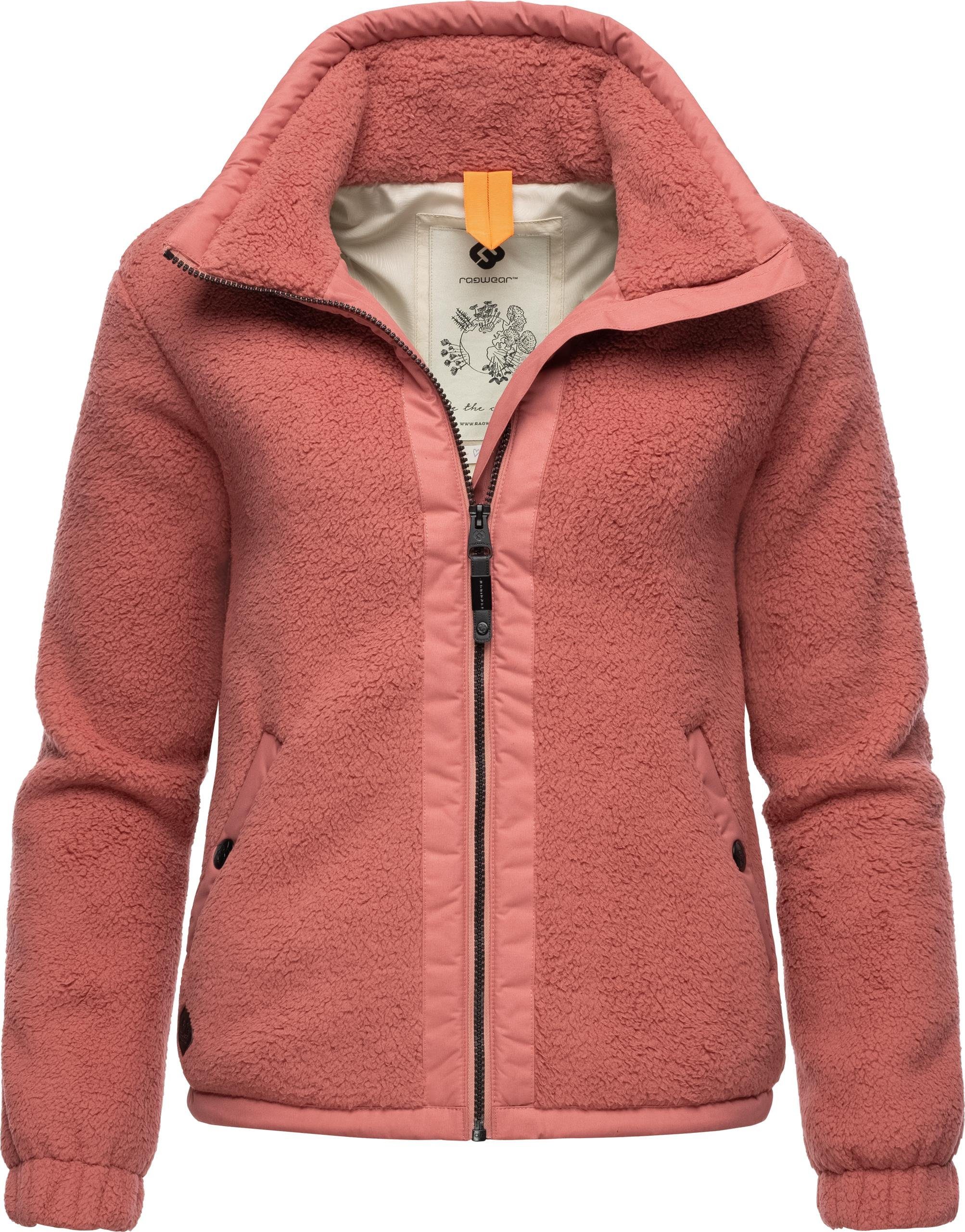 Ragwear Sweatjacke Nordicka Sportliche Kapuzenjacke mit Kunstleder-Elementen