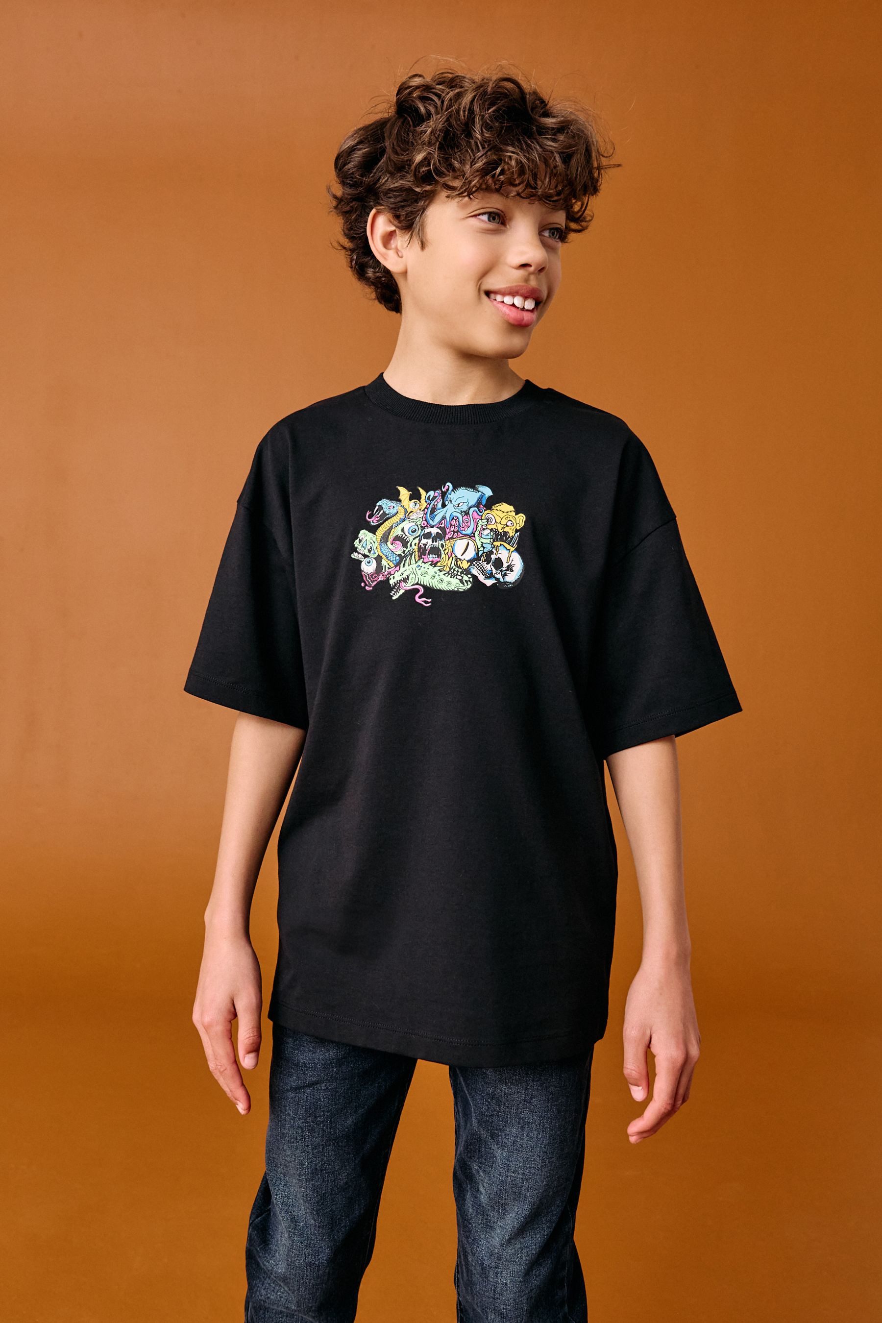 Next Print-Shirt Relaxed Fit Kurzarm-T-Shirt mit günstig online kaufen