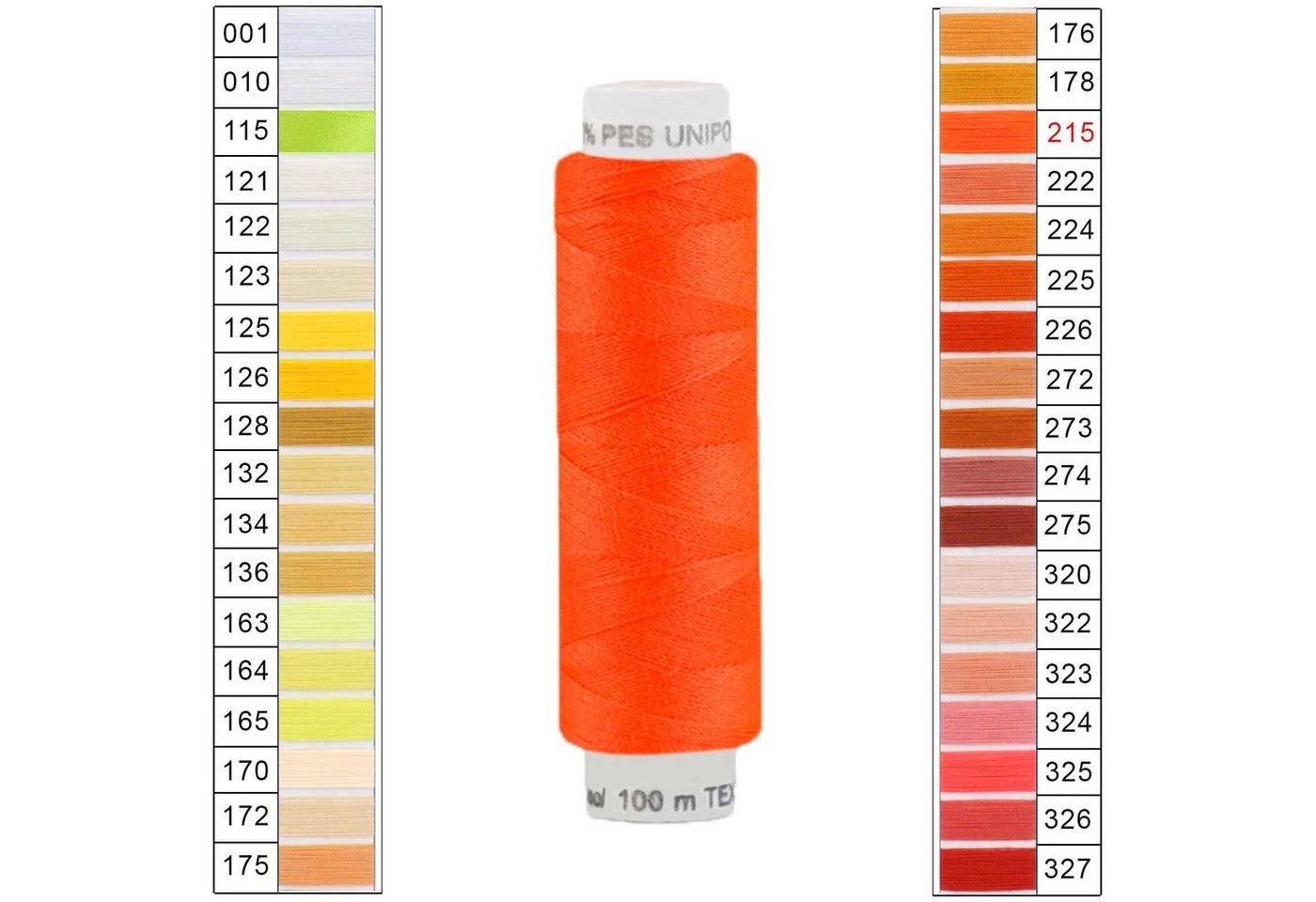 Thumbnail - maDDma Nähgarn 100m Unipoly 120 TEX14x2 Farbwahl 1v6 Nähgarn, 100 m, 215