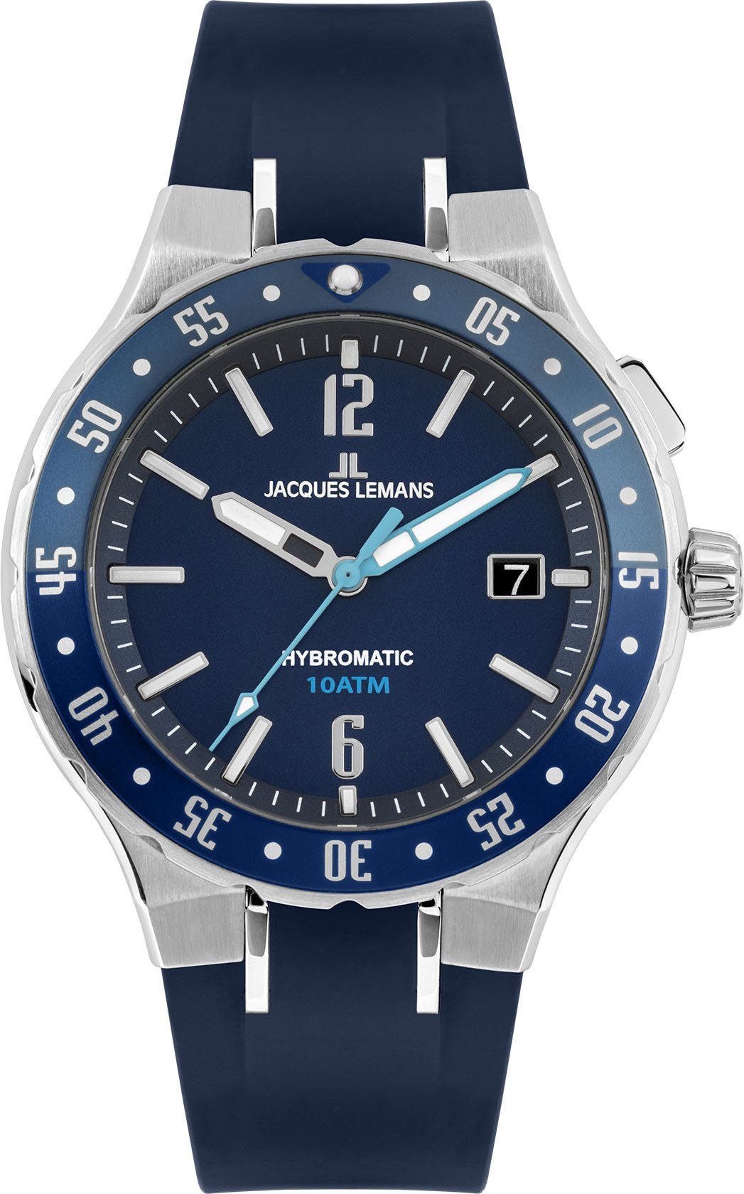 Jacques Lemans Kineticuhr Hybromatic, 1-2109C dunkelblau | Armbanduhren