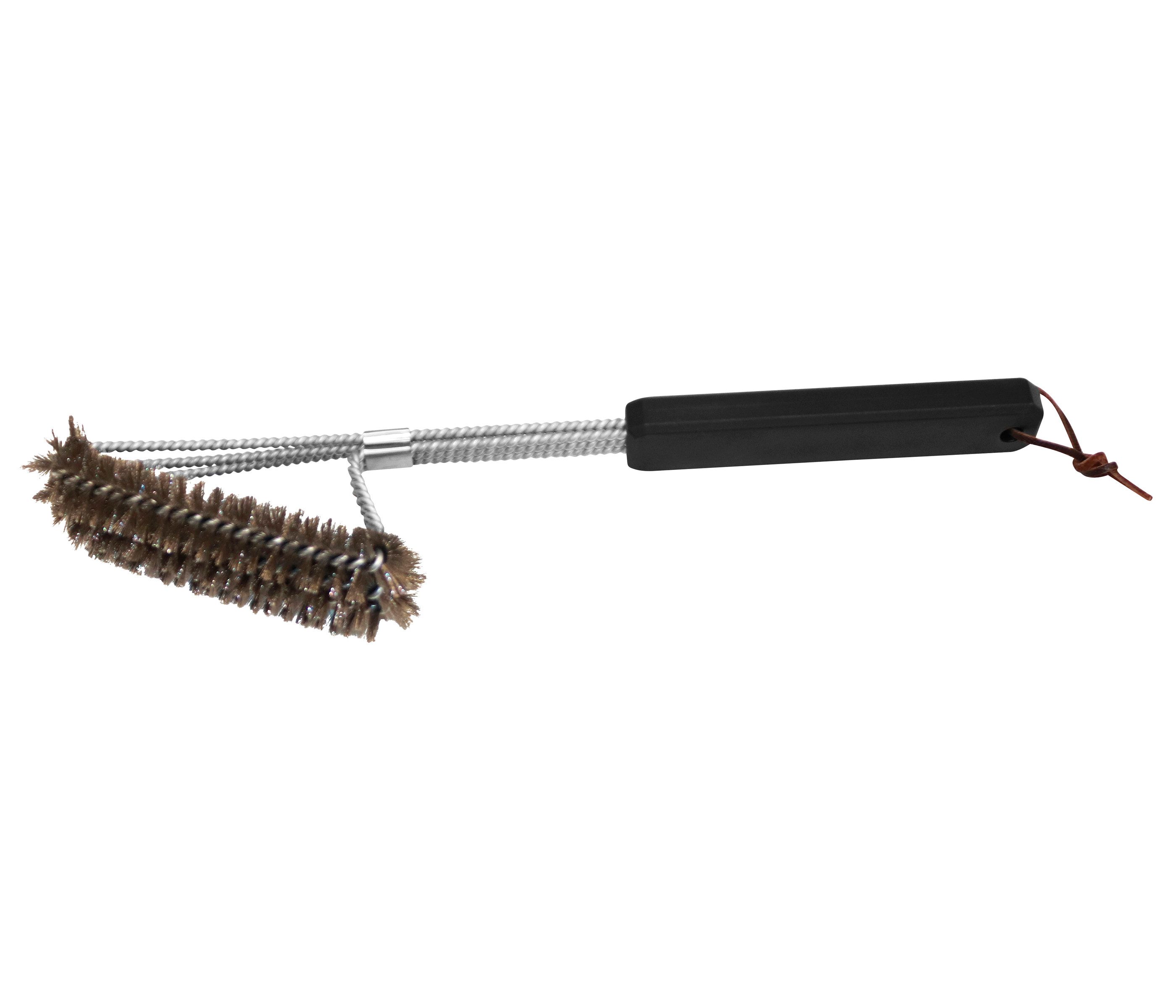 COZZE Grillbesteck-Set Stahlbürste, Grillbürste mit Edelstahlborsten, 40 x 7 x 6 cm, reinigt auch hartnäckigen Schmutz von Grillrosten