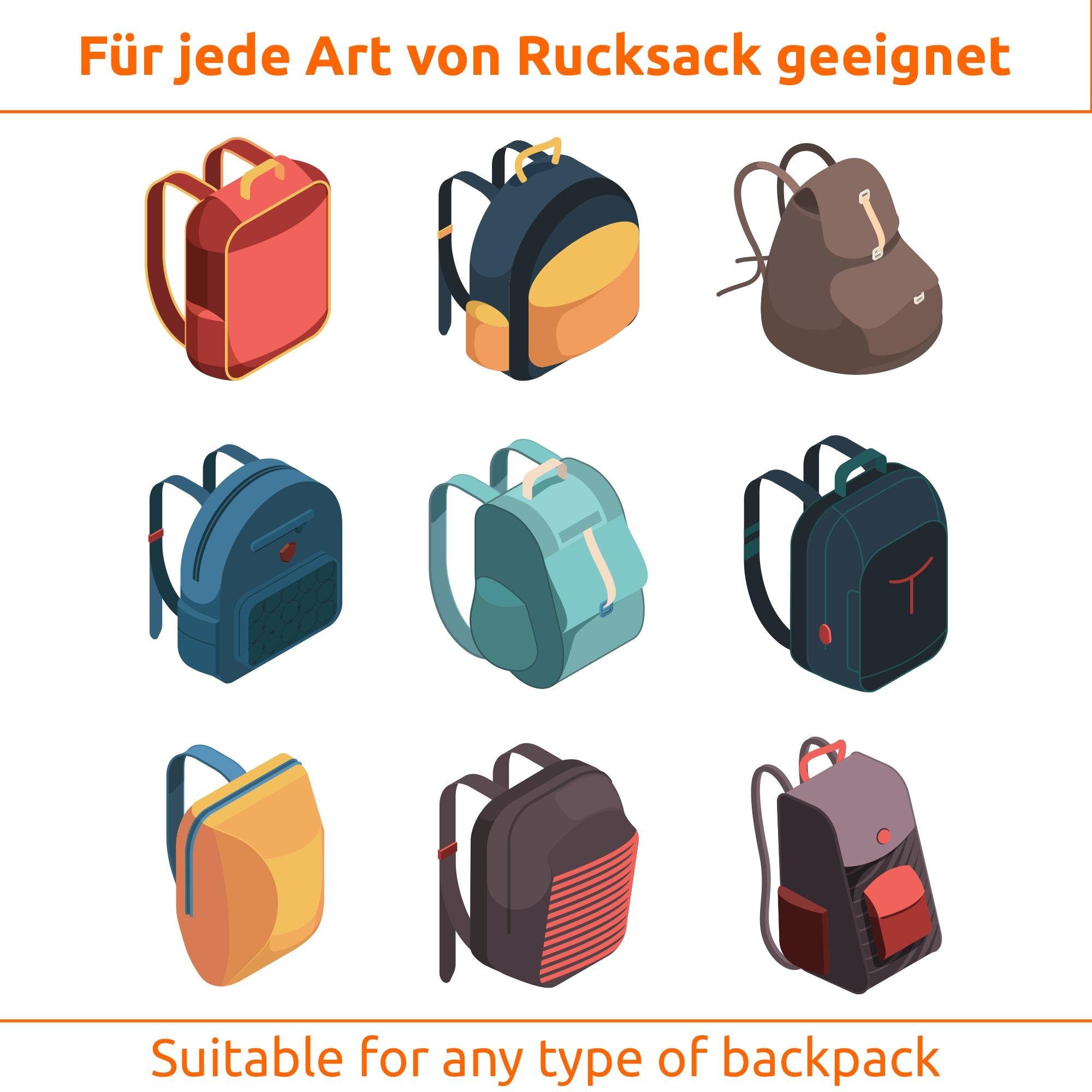 ECENCE Backpack Rain Cover 1x Rain Cover Backpack 15-35L in Black