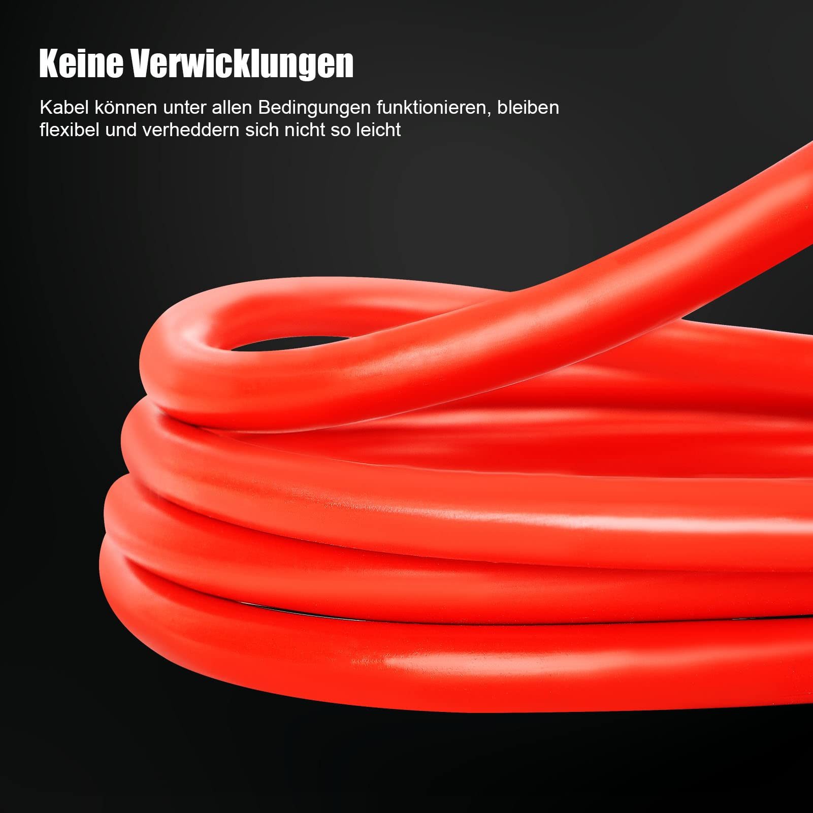 Youyijia 2 x 6m Starthilfekabel 12 Volt/24 Volt 1500 Amp Überbrückungskabel Starthilfekabel – Bild 3 von 5
