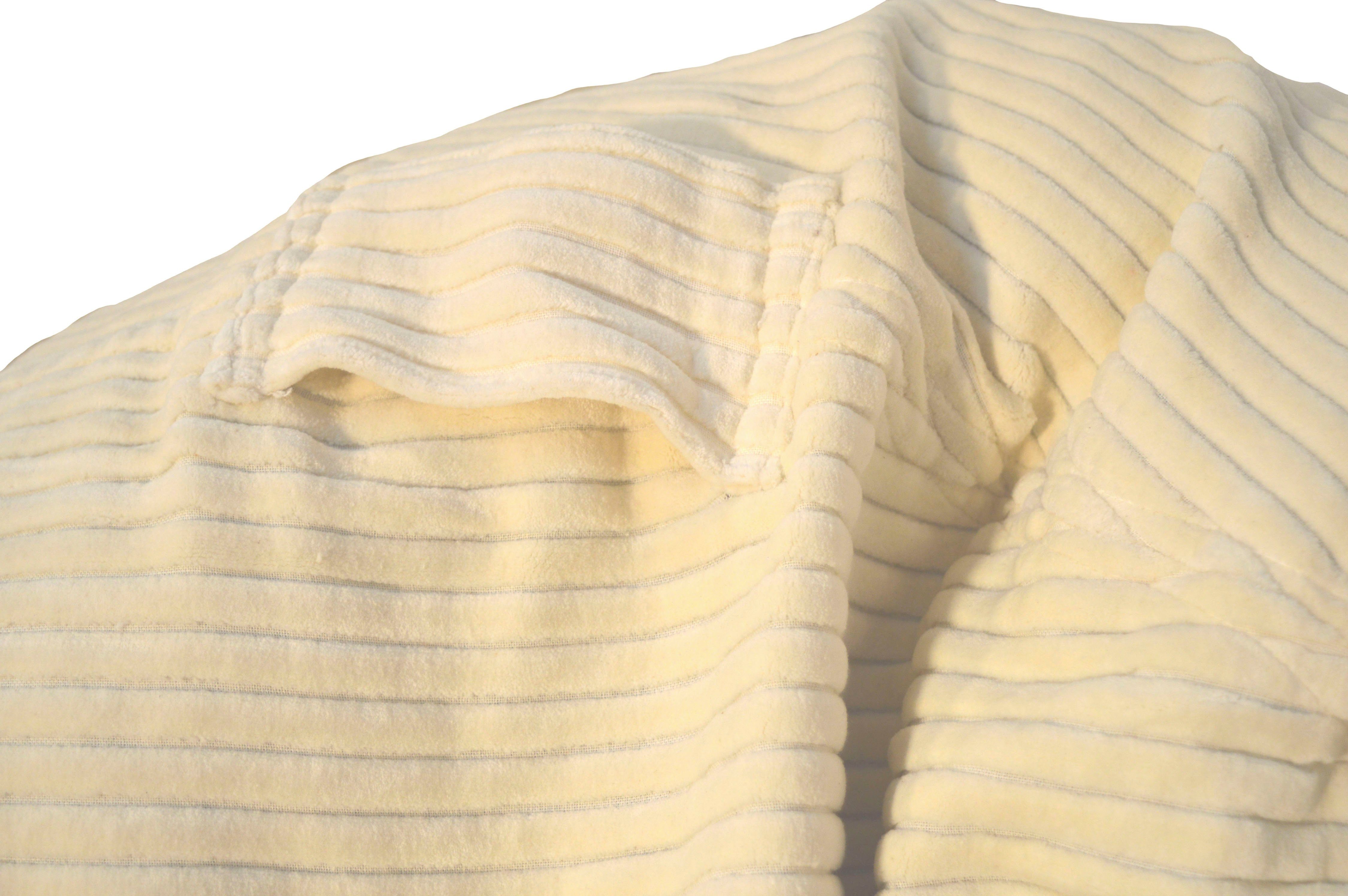 KiNZLER Sitzsack Manchester (1 St), Uni Farben, Cord, mit Tasche & Tragegriff, Wohnzimmer & Kinderzimmer