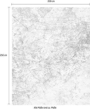 Komar Vliestapete Mix Map, (1 St), 200x250 cm (Breite x Höhe), Vliestapete, 100 cm Bahnbreite