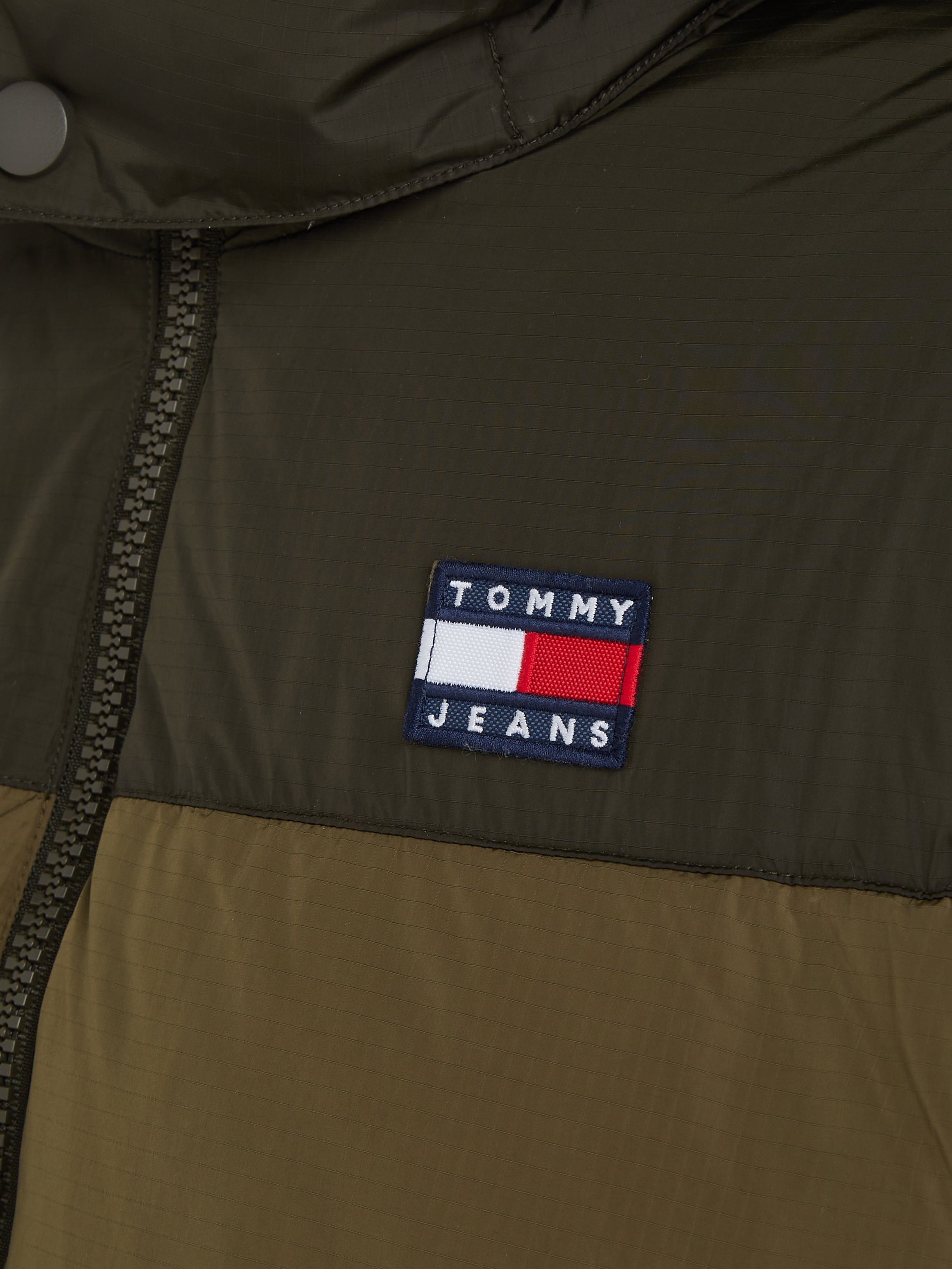TJM Olive Tommy Drab Steppjacke PUFFER Green ALASKA Jeans COLORBLOCK