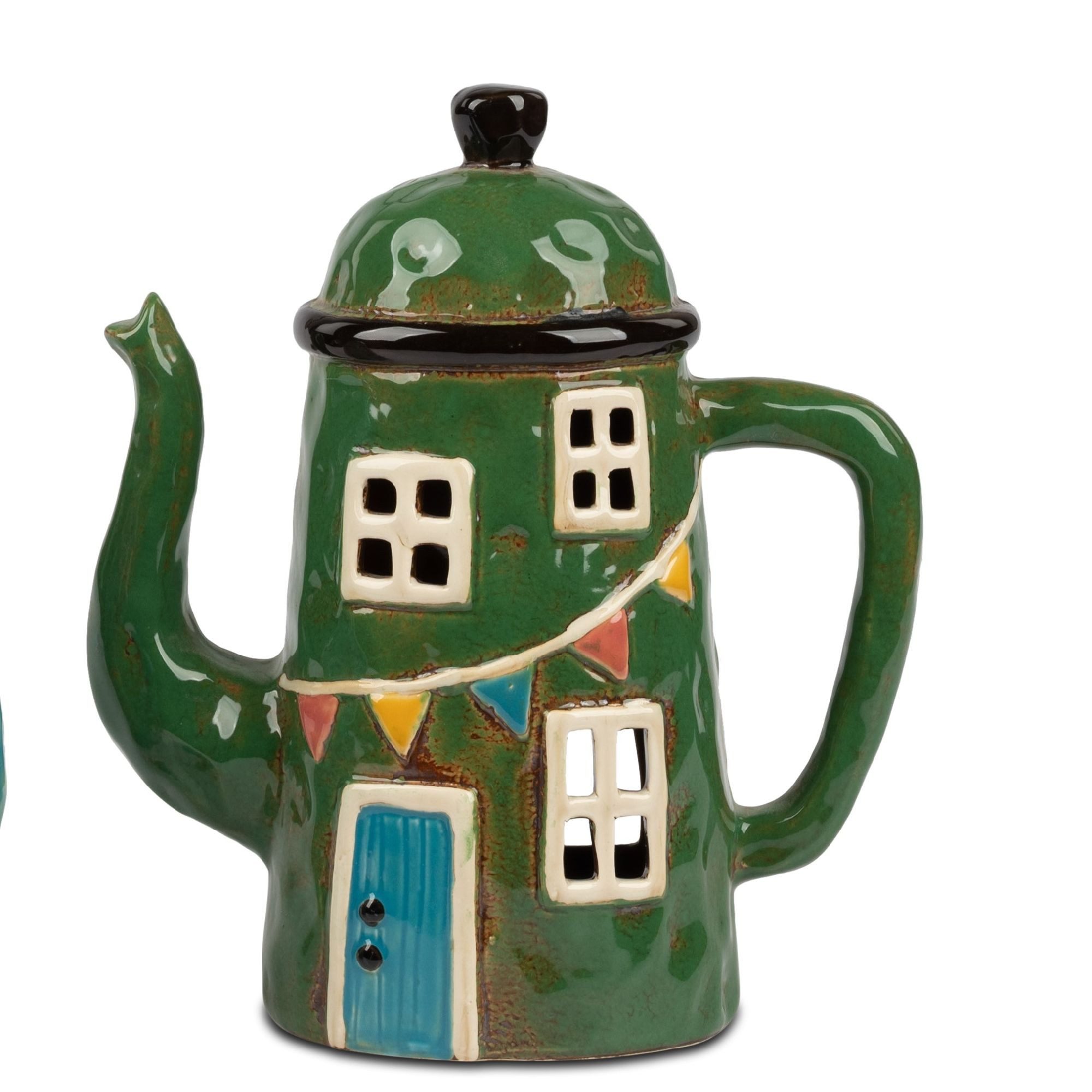 formano Teekanne Landhaus, Farbe: Grün, Motiv: Teekanne