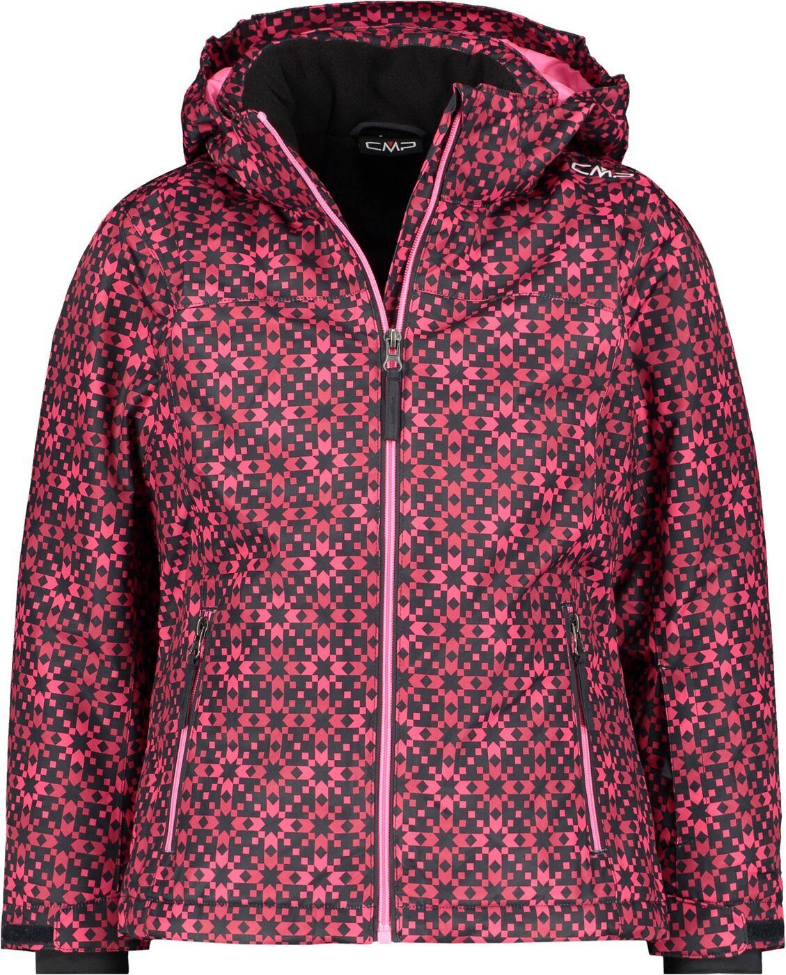 CMP Skijacke KID G JACKET SNAPS HOOD 19ZF MAGENTA-ANTRACITE-CARMINI