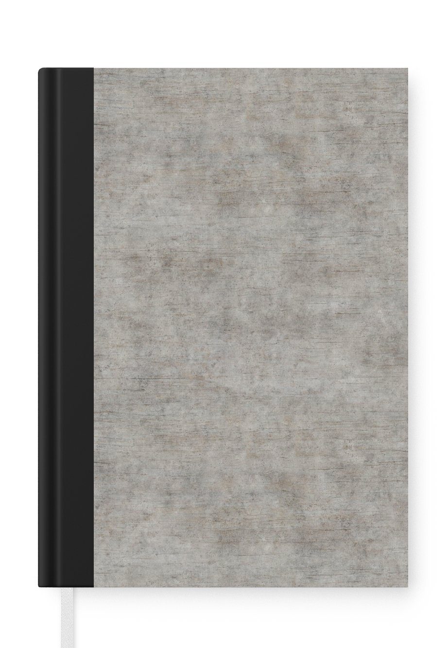 MuchoWow Notizbuch Beton - Alt - Grau - Muster, Journal, Merkzettel, Tagebuch, Notizheft, A5, 98 Seiten, Haushaltsbuch