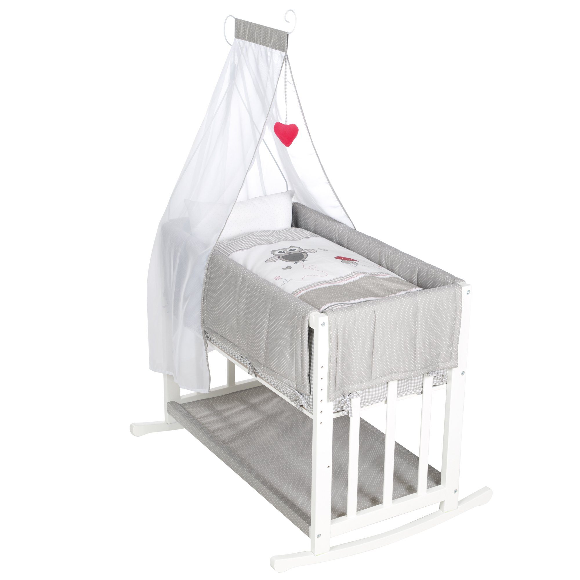 roba® Babybett Stubenbett 4 in 1 - Holz natur - inkl. Matratze & kompletten günstig online kaufen