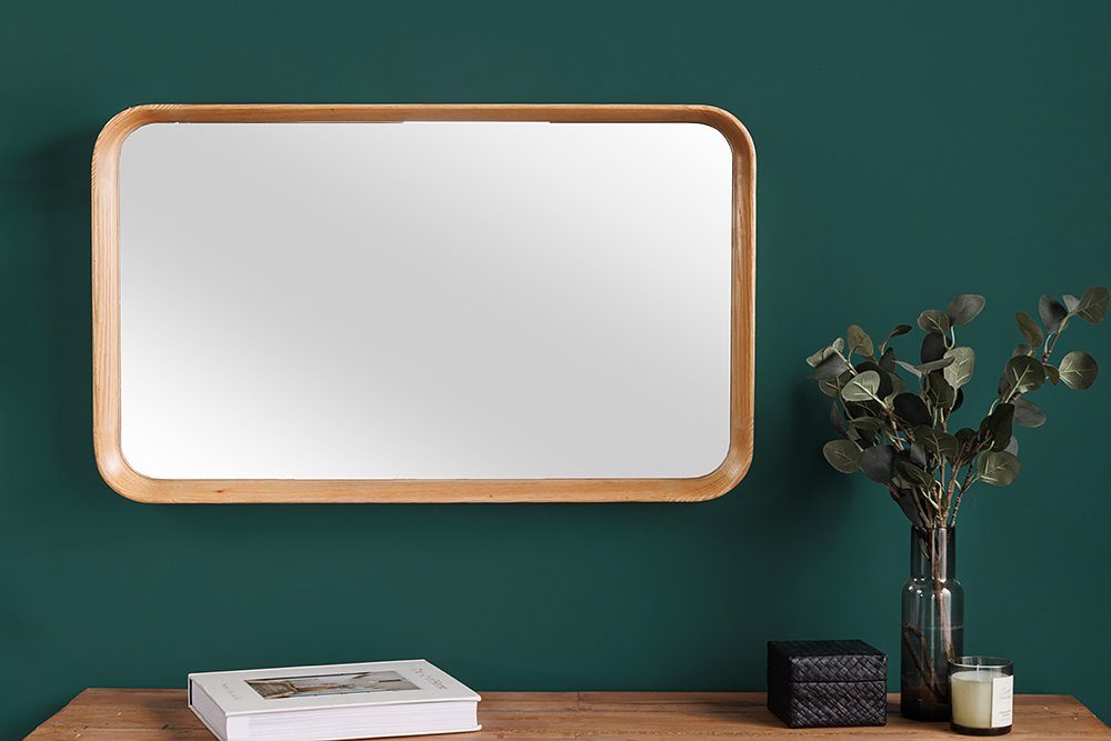 riess-ambiente Wandspiegel AMSTERDAM 80cm natur (Einzelartikel, 1-St), Massivholz · Deko · handmade · Flur · horizontal/vertikal · Modern