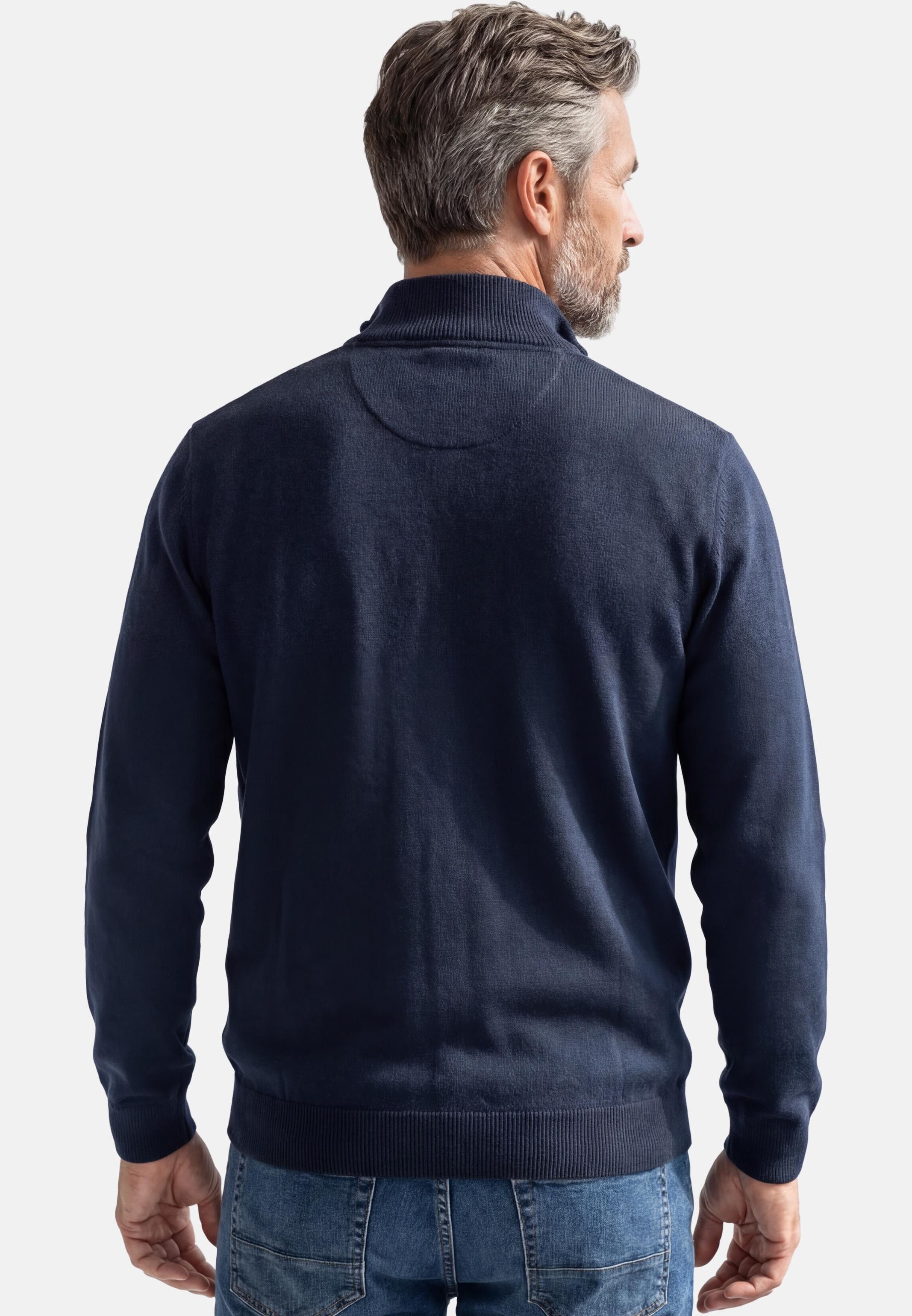 Redmond Strickpullover Basic (1-tlg) Troyer - Baumwolle - Atmungsaktiv