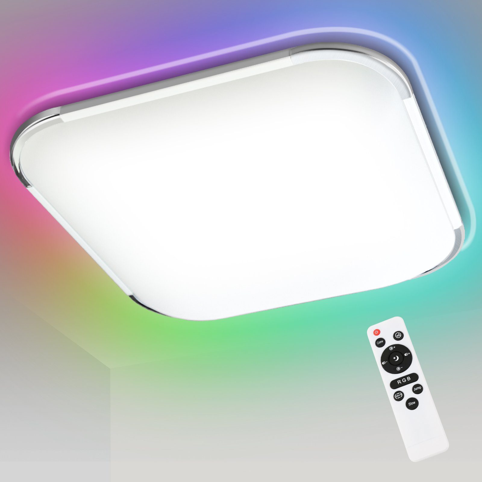 Lospitch LED Deckenleuchte 24w LED Deckenleuchte Deckenlampe Esszimmer Lampe Design RGB Dimmbar