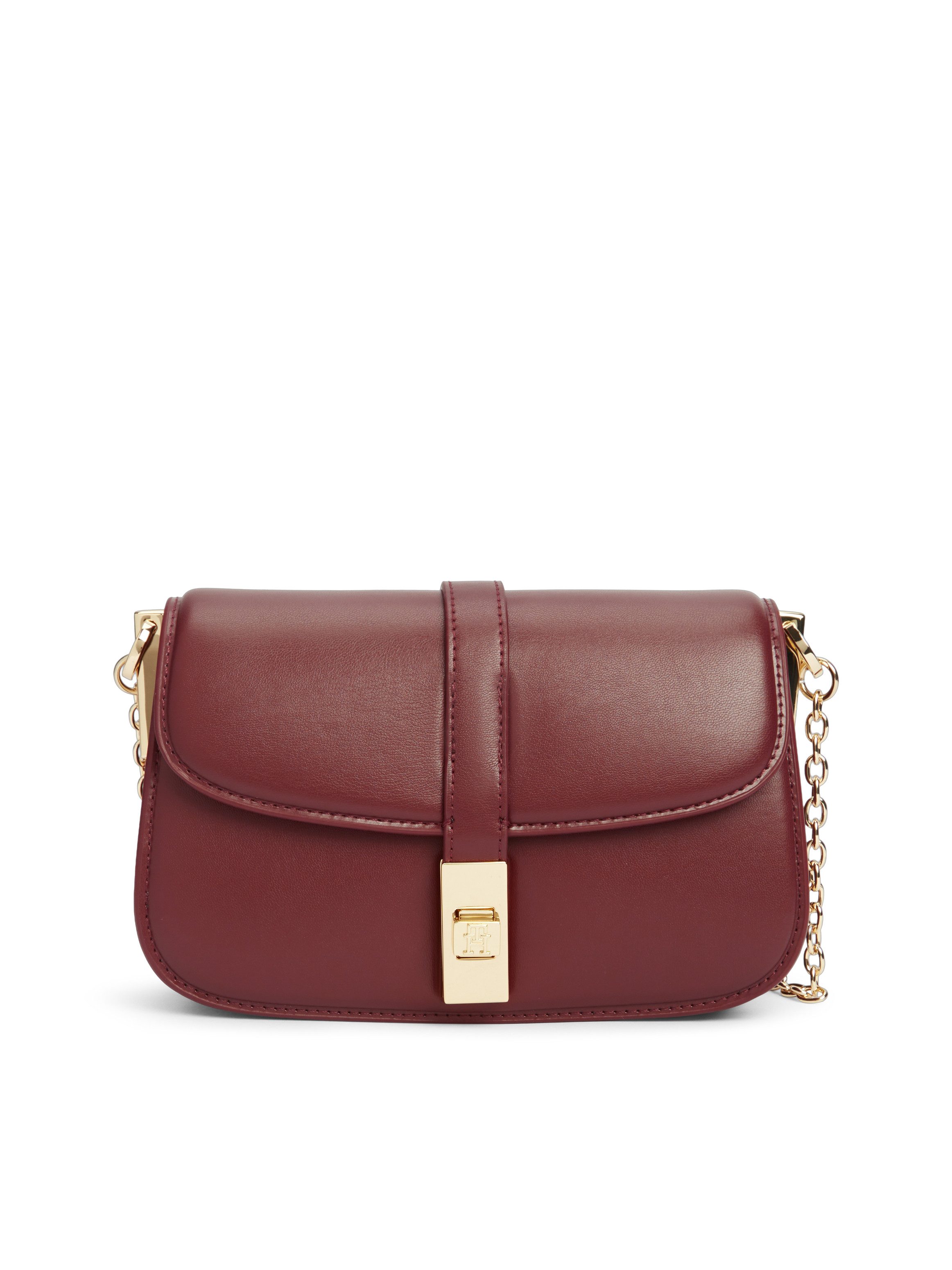 Tommy Hilfiger Umhängetasche TH HERITAGE CHAIN CROSSOVER, Damen Abendtasche, Schultertasche Handtasche mit Steckverschluss