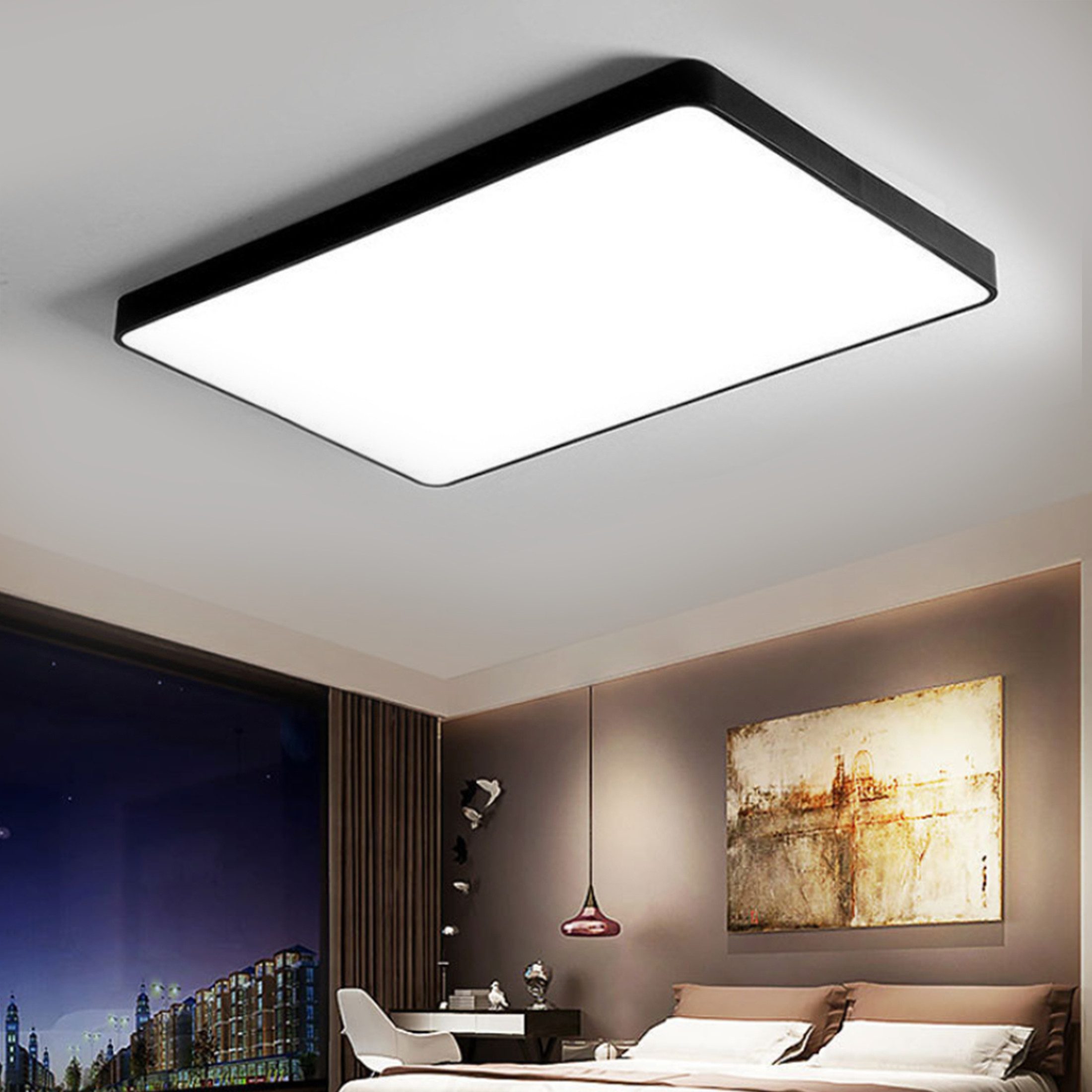 YINDN Deckenleuchte 60*40cm LED Deckenleuchten, Stufenlos günstig online kaufen