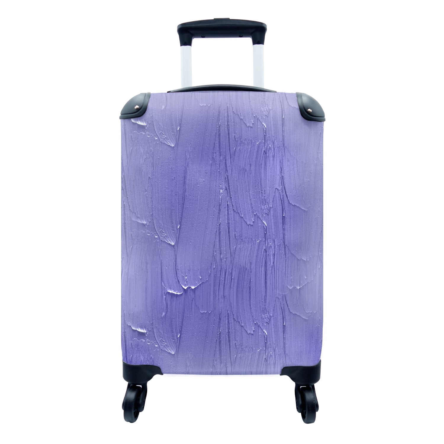 MuchoWow Handgepäckkoffer Farbe - Muster - Lila, 4 Rollen, Reisetasche mit rollen, Handgepäck für Ferien, Trolley, Reisekoffer
