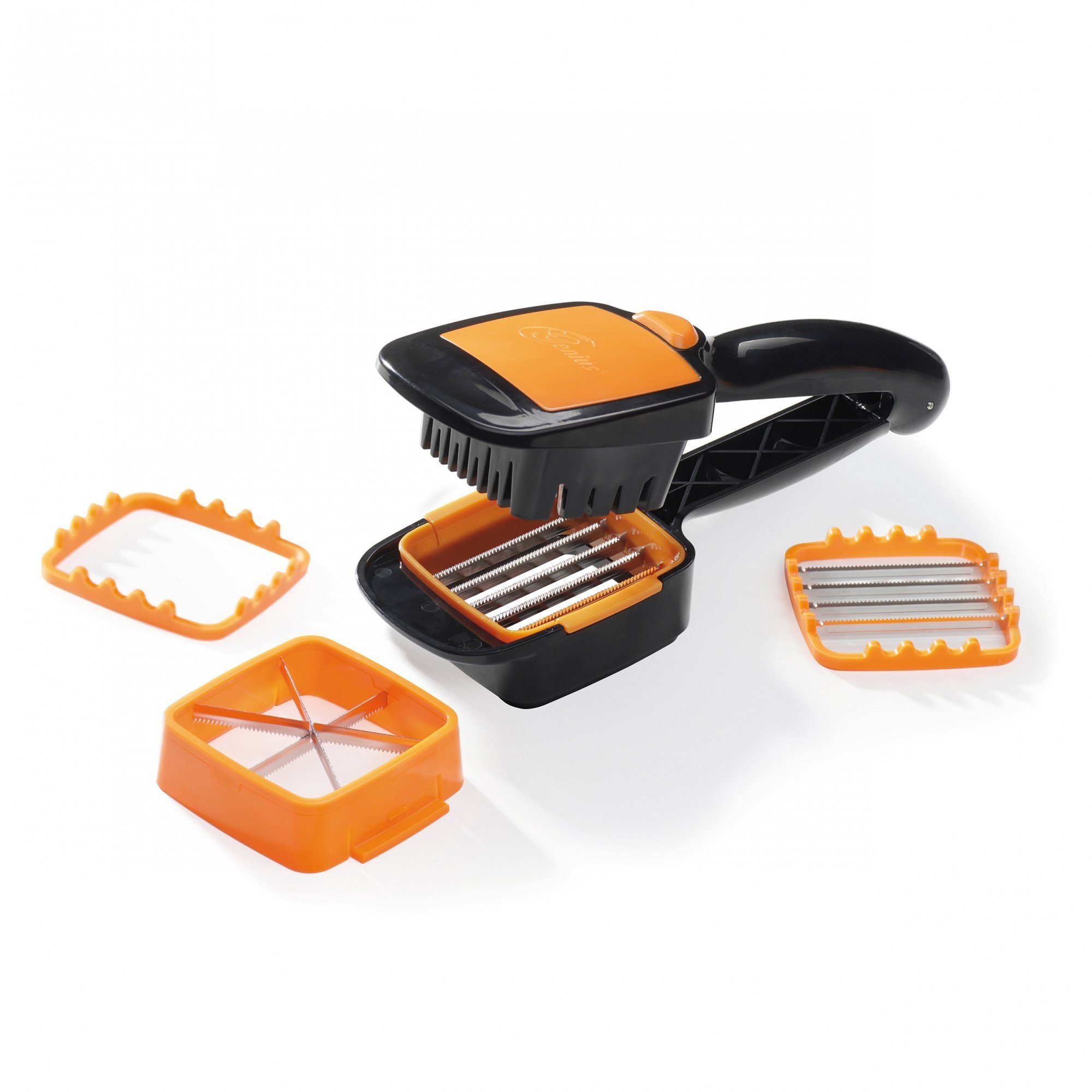 Genius Gemüseschneider Nicer Dicer Quick Zerkleiner Manuell Gemüseschneider in Würfel, Multischneider mit austauschbaren Messereinsätzen