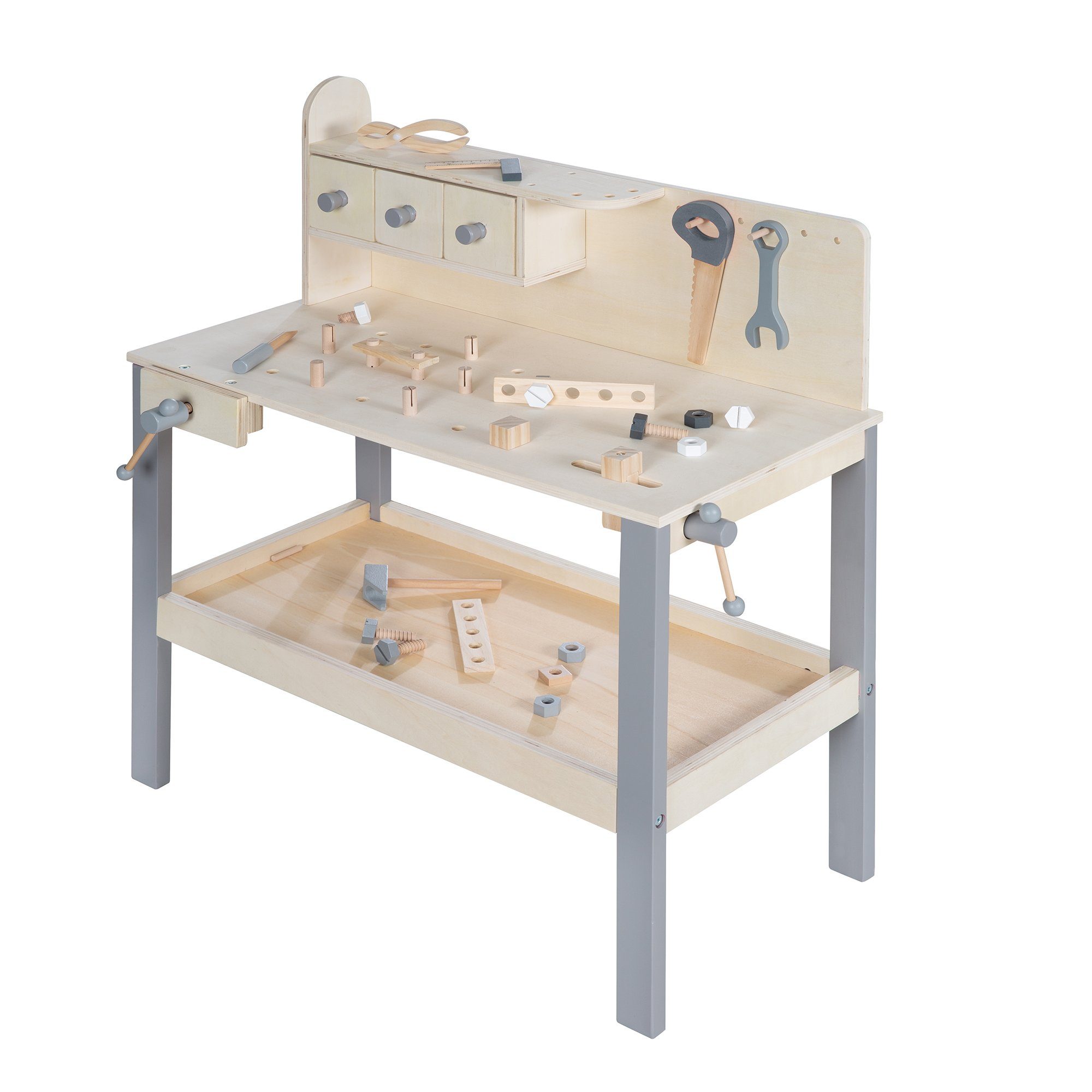 roba® Werkbank mit großer Arbeitsplatte & Ablage, mit 3 Schubfächer günstig online kaufen