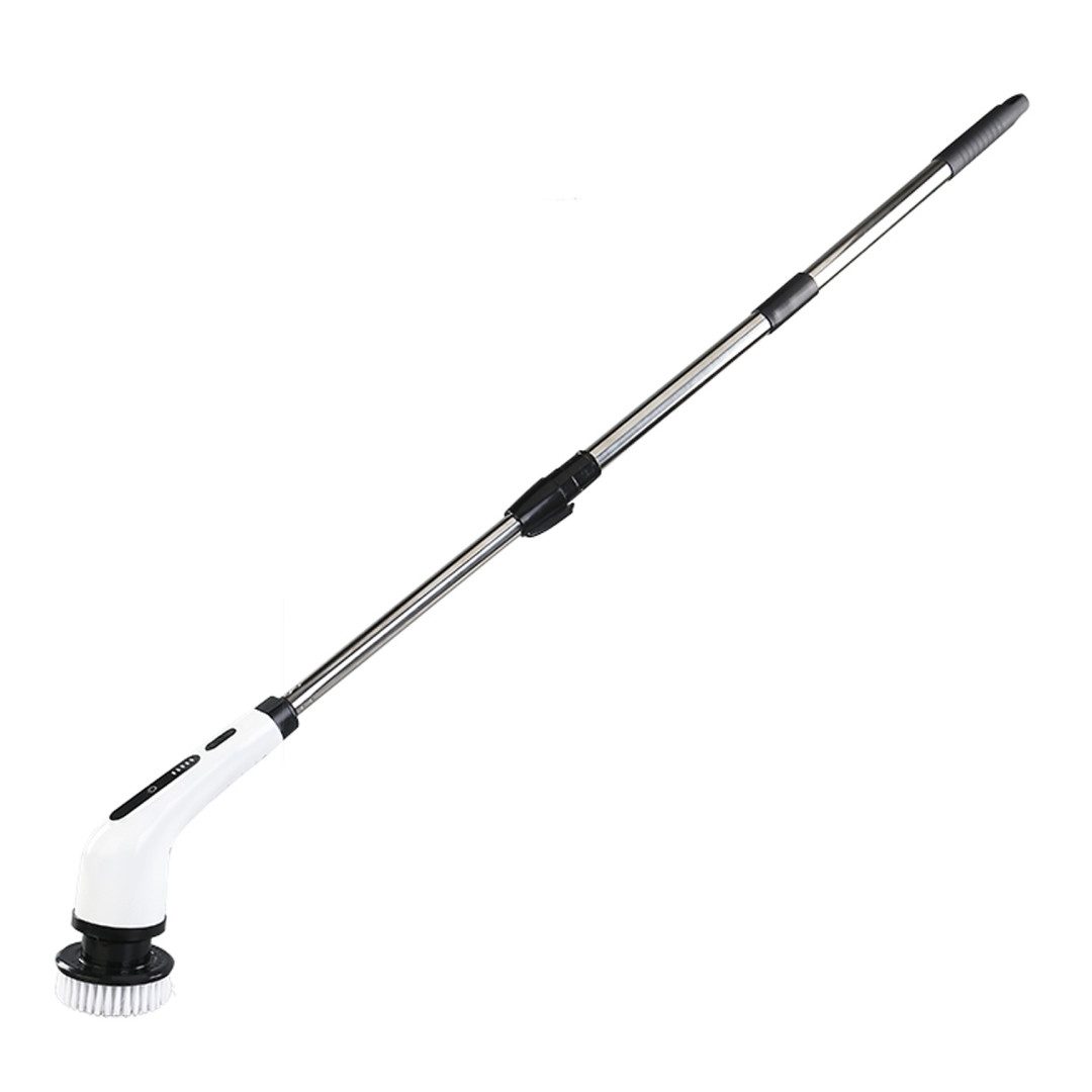 OKWISH Elektro-Oberflächenbürste Elektrische Reinigungsbürste Oberflächenbürste Spin Scrubber Bürste, Schnurlos mit 9 Austauschbaren Bohrbürstenköpfen verstellbarem Griff, Reinigung Bürste Wanne Badezimmer Küche Auto Fenstern Glas Boden usw