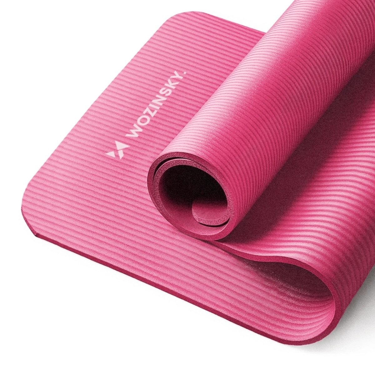 Wozinsky Yogamatte WNSP (Matte mit Tragegurt und Tasche), 0,9 cm dick rutschfest formstabil inkl Tragegurt und Tasche