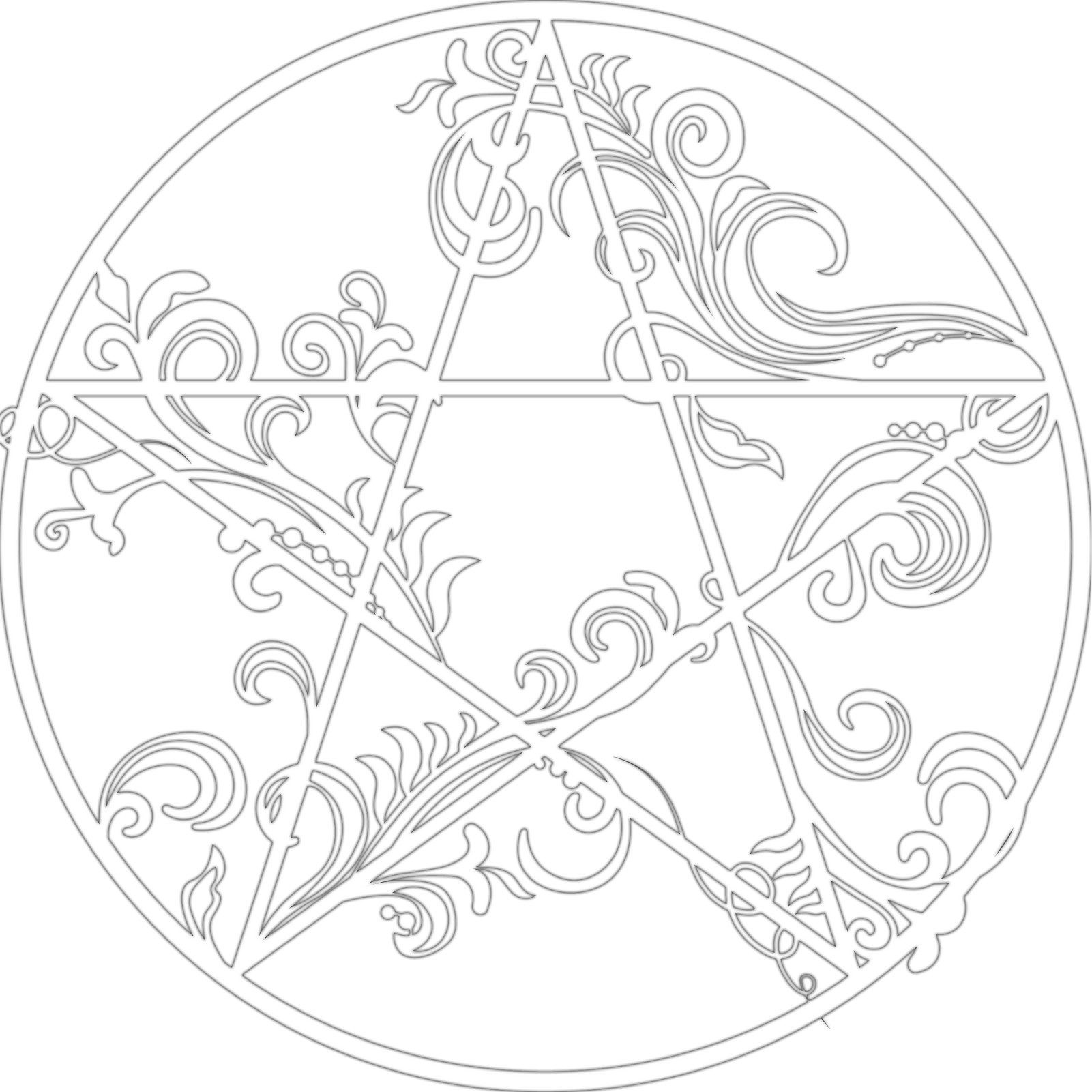 Wanddekoobjekt Pentagramm Metall Kunst Wanddekoration, Zauber Runen