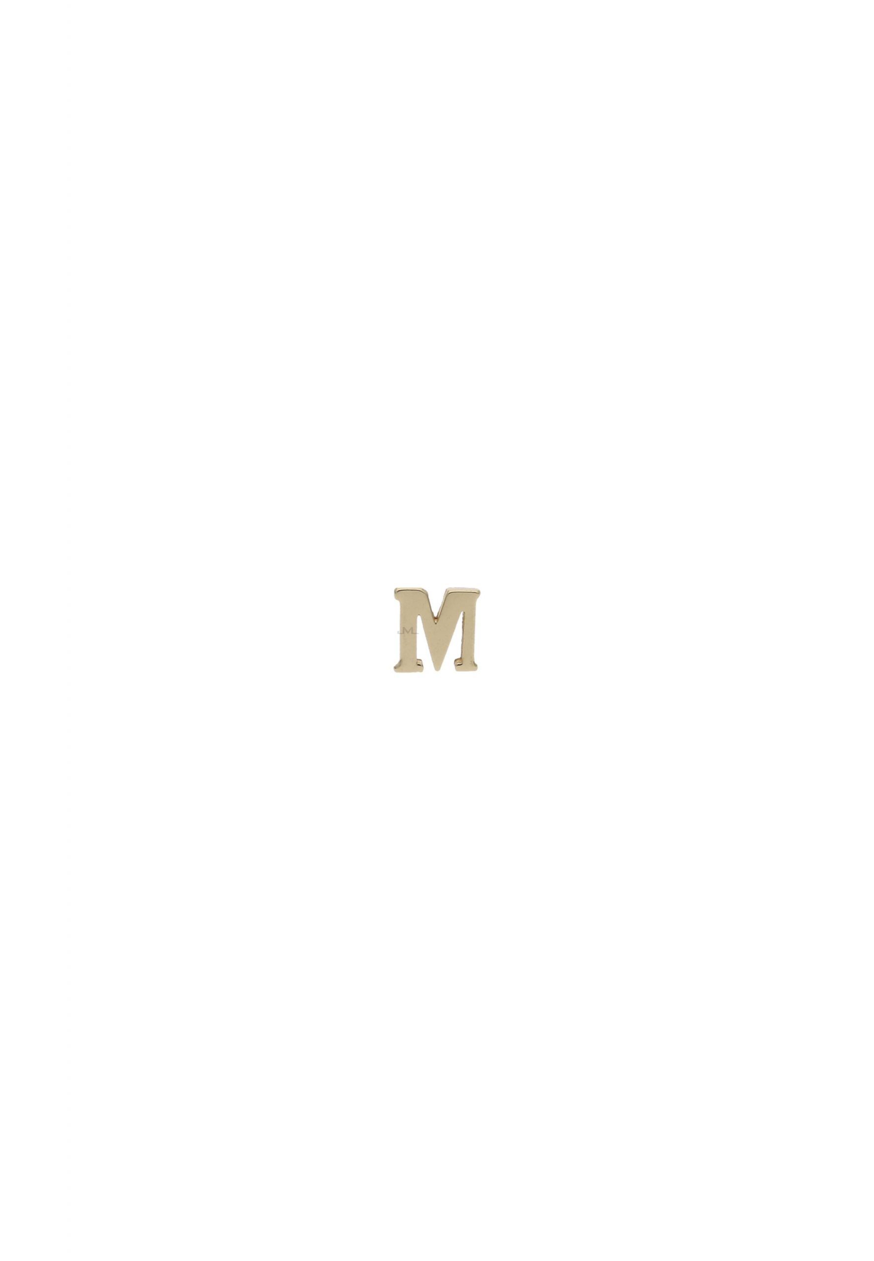 JuwelmaLux Single-Ohrstecker Single-Ohrstecker Gold Buchstabe "M" (1-tlg), Damen Single-Ohrstecker Gold 585/000, inkl. Schmuckschachtel
