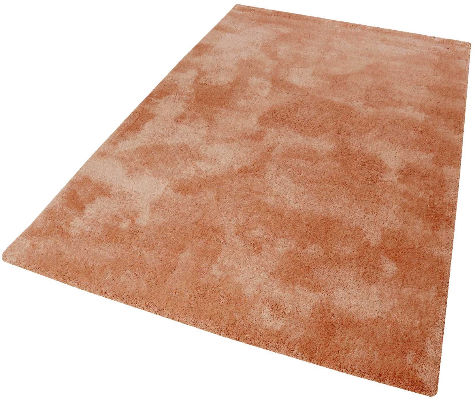 Hochflor-Teppich Relaxx, Esprit, rechteckig, Höhe: 25 mm, Wohnzimmer, sehr große Farbauswahl, weicher dichter Hochflor cognac | Shaggy-Teppiche