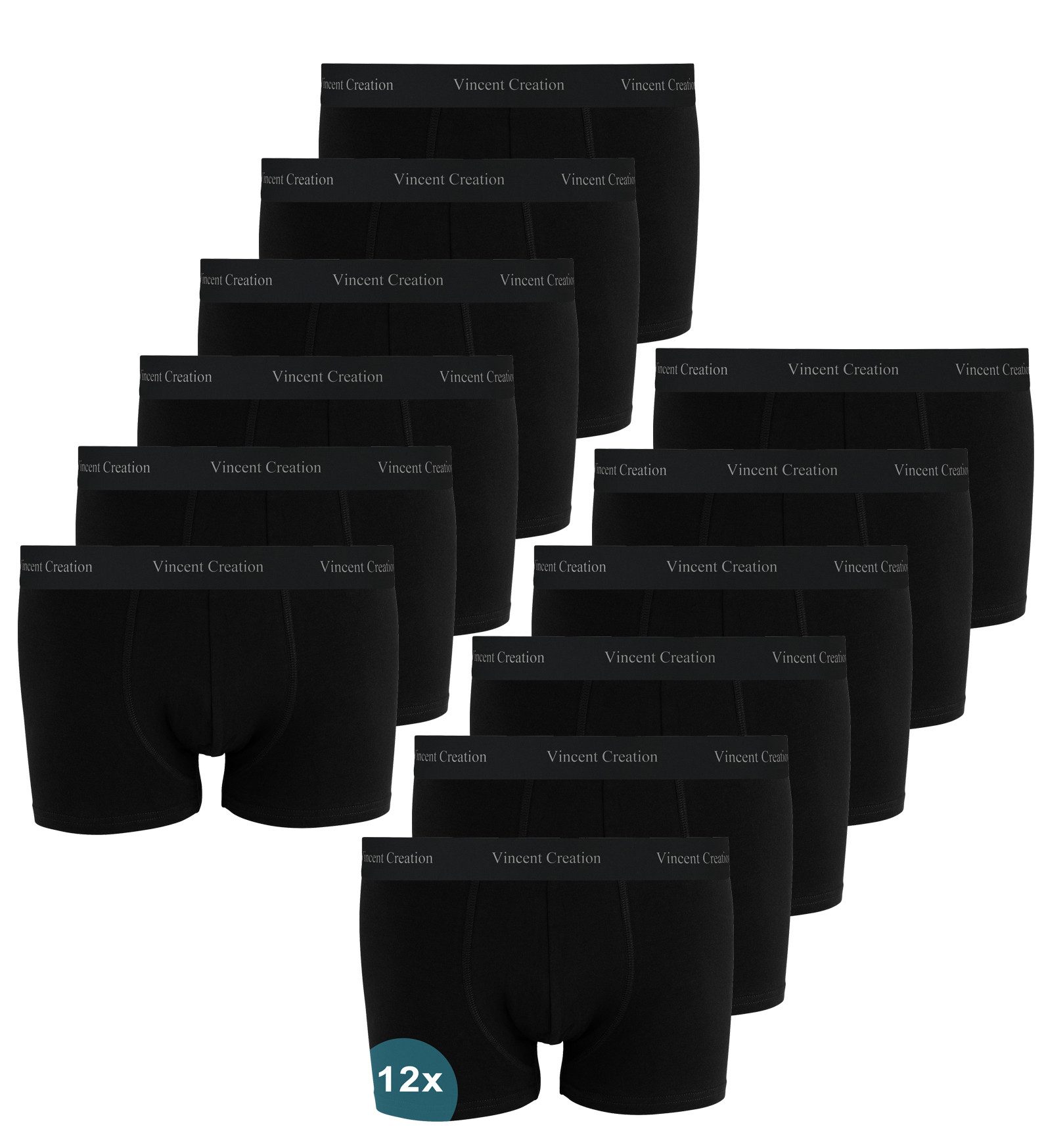 Vincent Creation® Boxershorts Retroshorts (12-St) angenehm stretchiger Baumwollmix