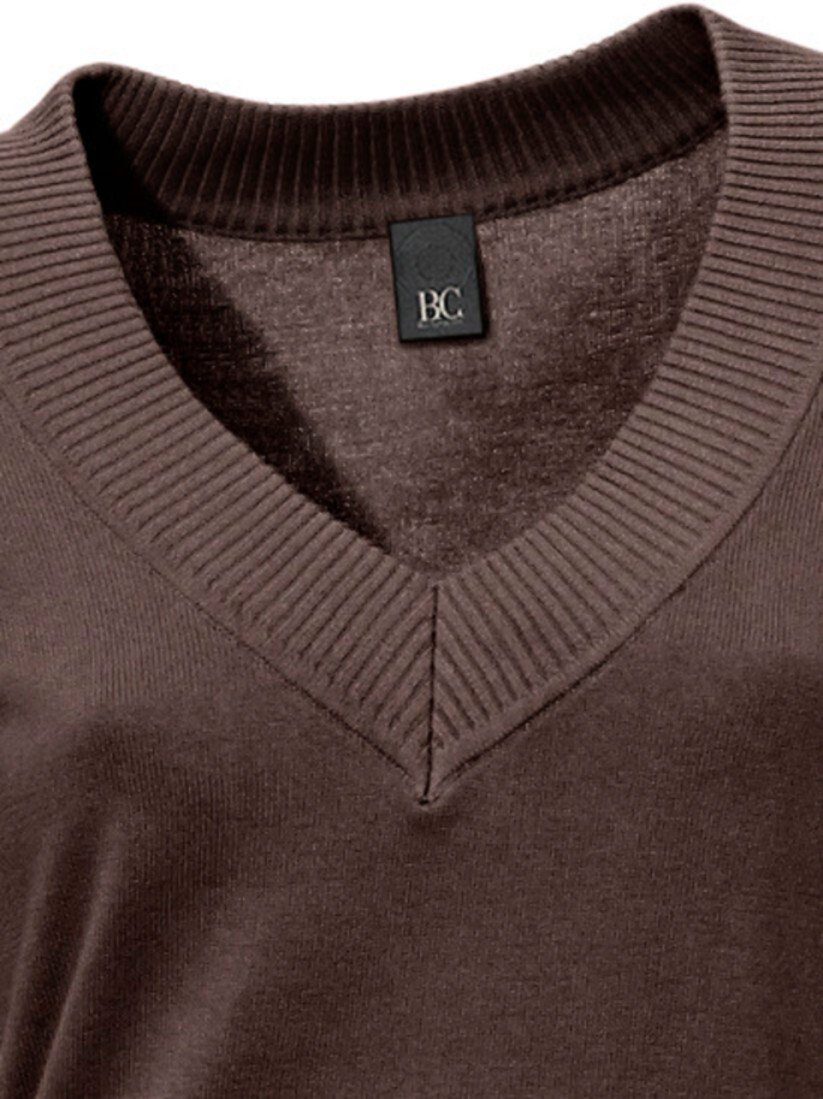 heine Strickpullover V-Pullover Langarm Feinstrick