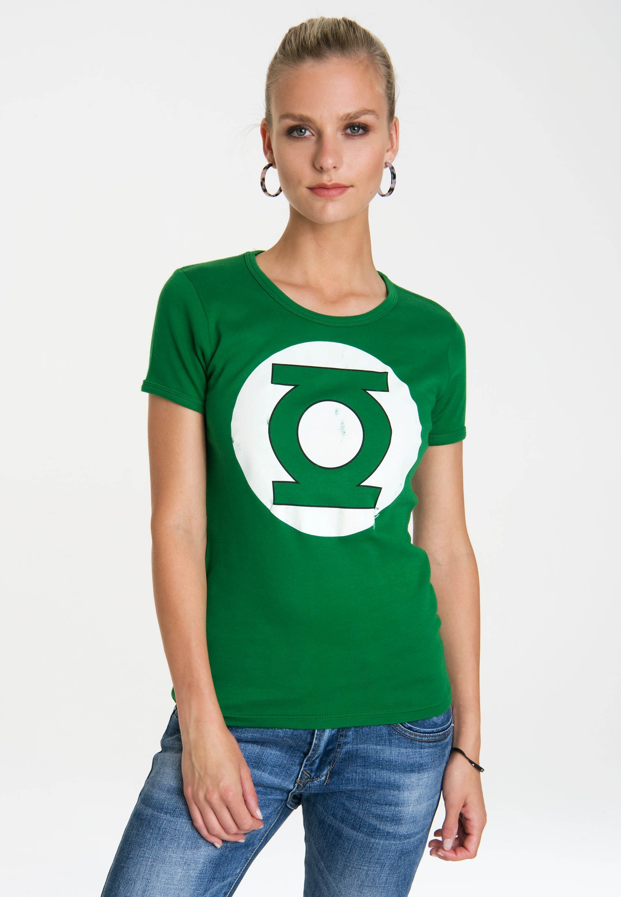 LOGOSHIRT T-Shirt Green Lantern Logo mit lizenziertem Originaldesign