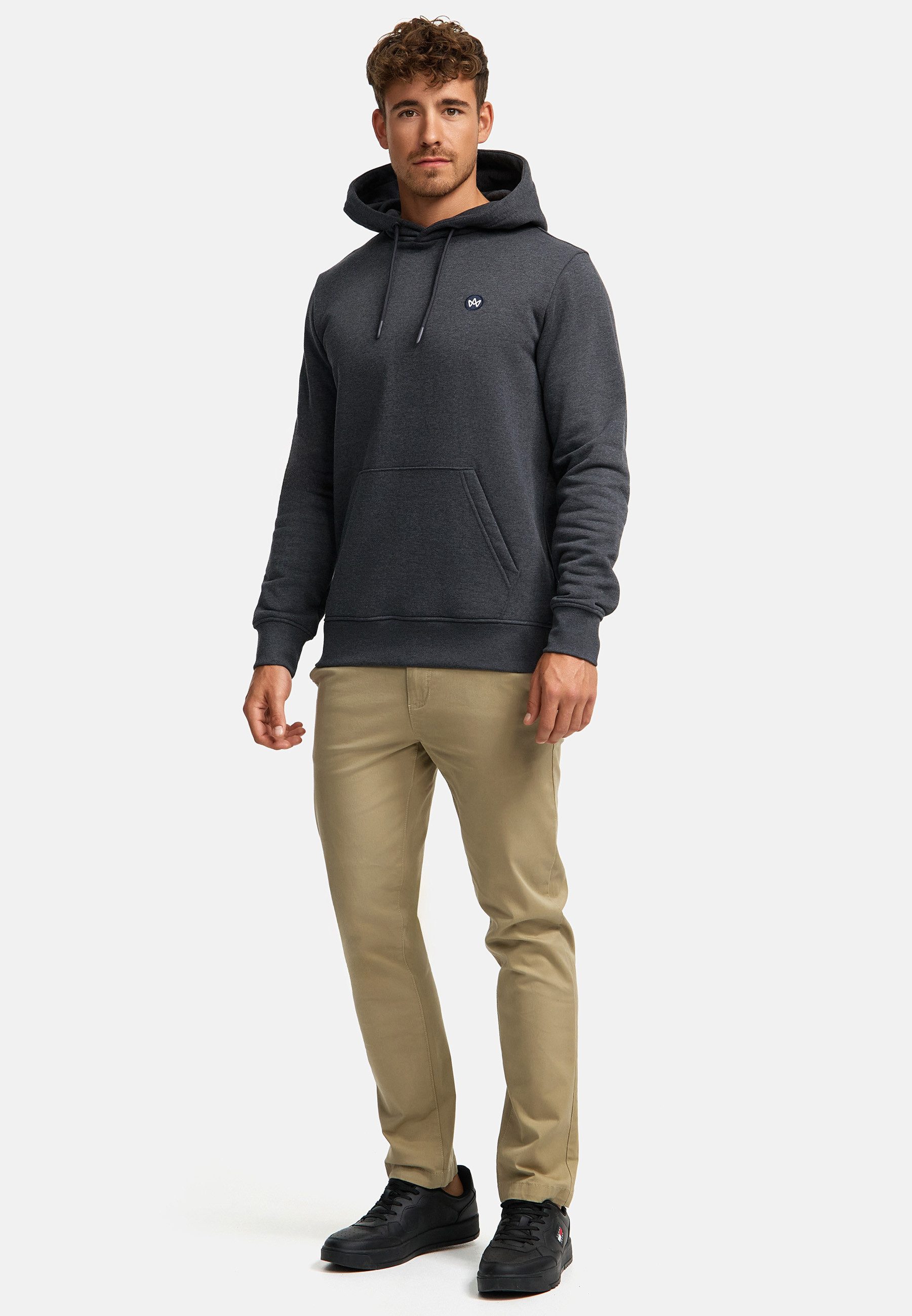 Kronstadt Hoodie Herren KSLars Sweatshirt Kapuze Herrenhoodie (Sweatshirt) Hoodie mit dezentem Logoprint auf der Brust